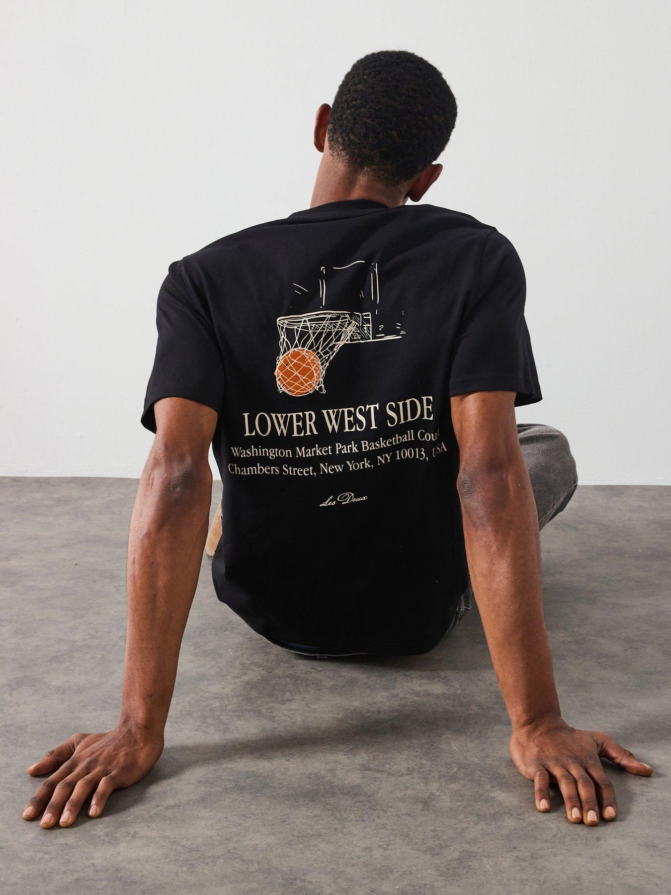 Image 1 of 6 of Les Deux West Side Back Graphic T-Shirt - Black