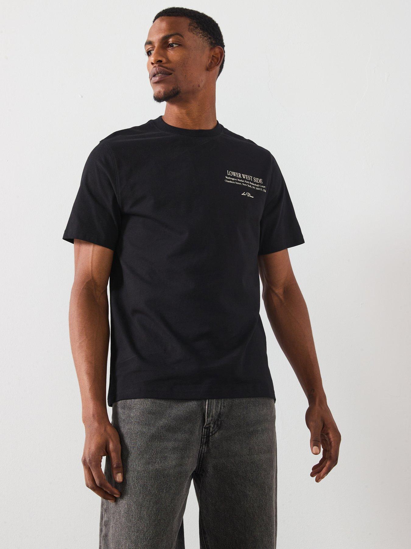 Image 2 of 6 of Les Deux West Side Back Graphic T-Shirt - Black