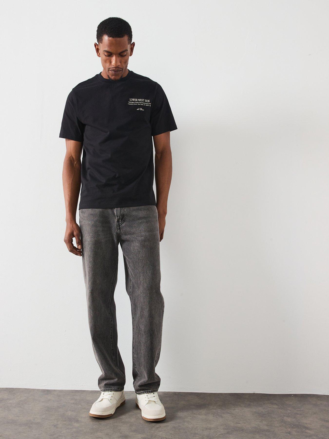 Image 3 of 6 of Les Deux West Side Back Graphic T-Shirt - Black