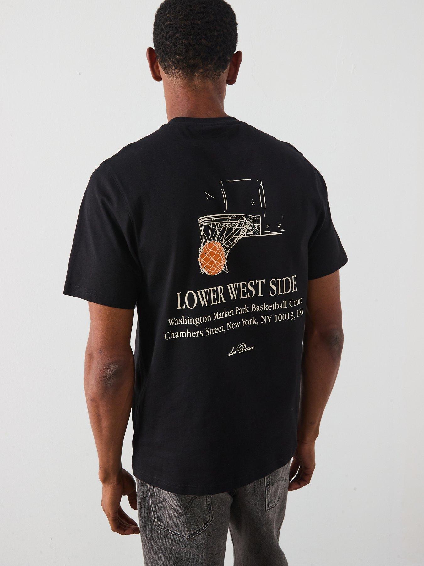 Image 6 of 6 of Les Deux West Side Back Graphic T-Shirt - Black