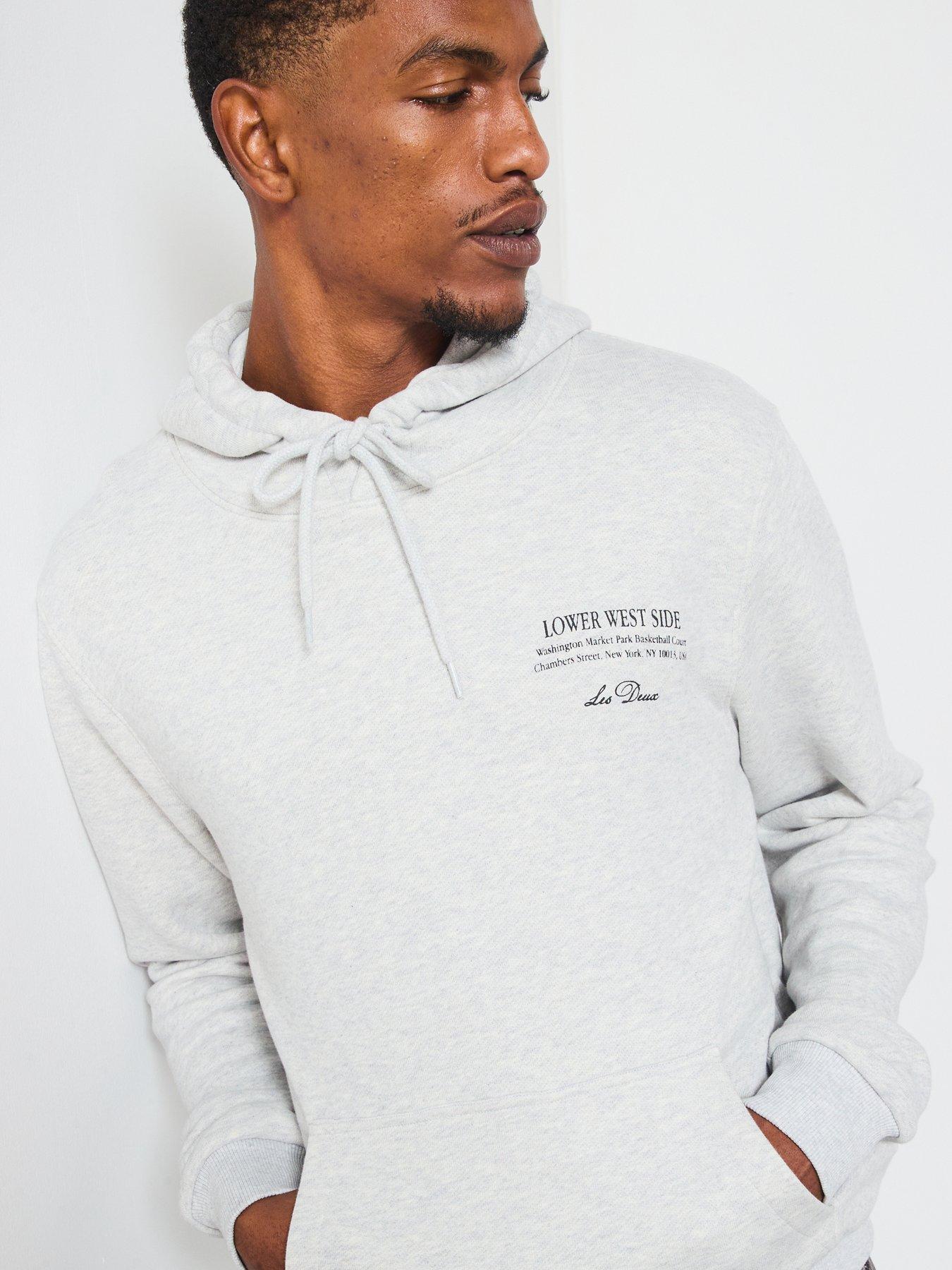 Image 2 of 6 of Les Deux West Side Back Graphic Overhead Hoodie - Light Grey