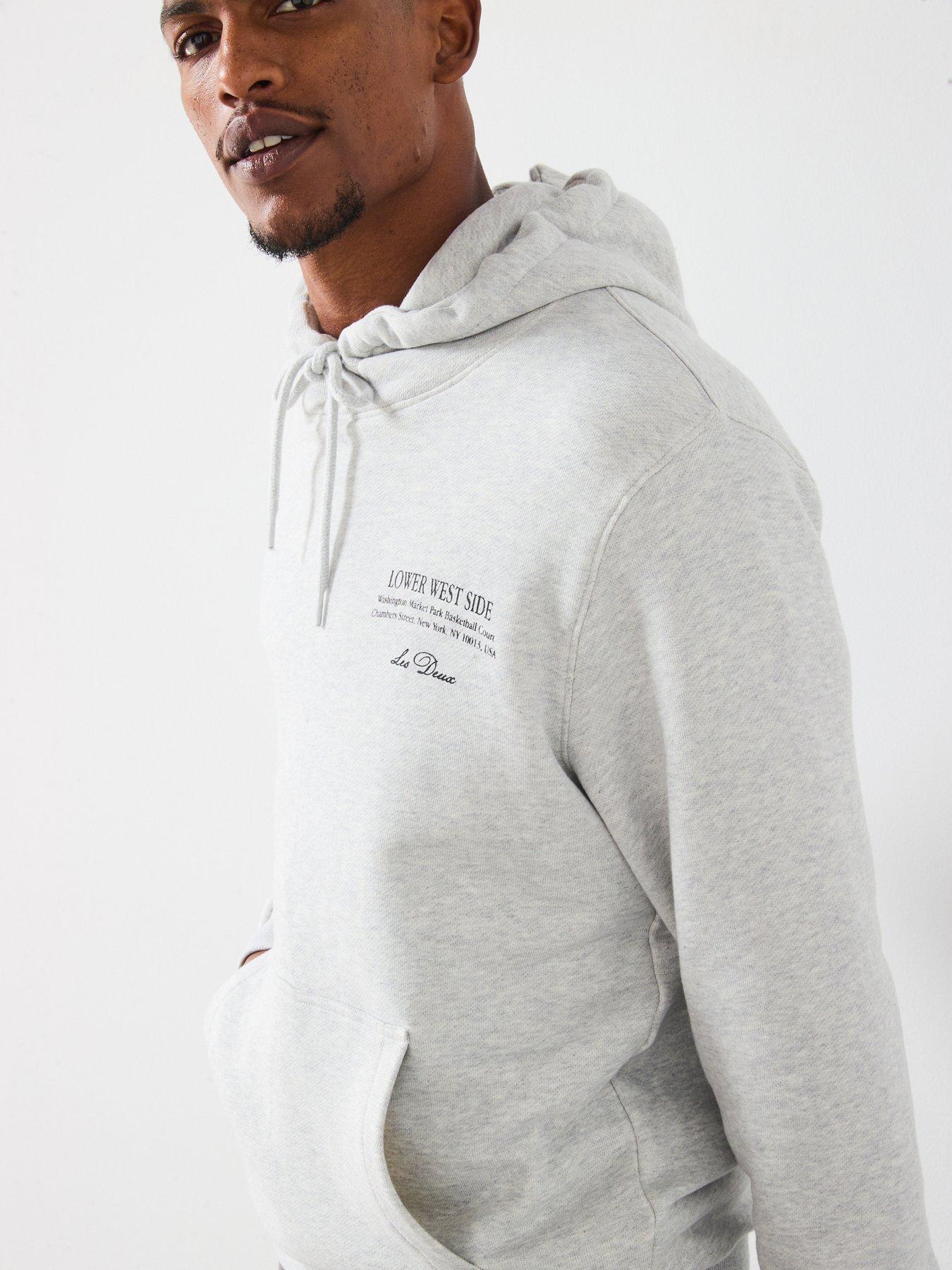 Image 5 of 6 of Les Deux West Side Back Graphic Overhead Hoodie - Light Grey