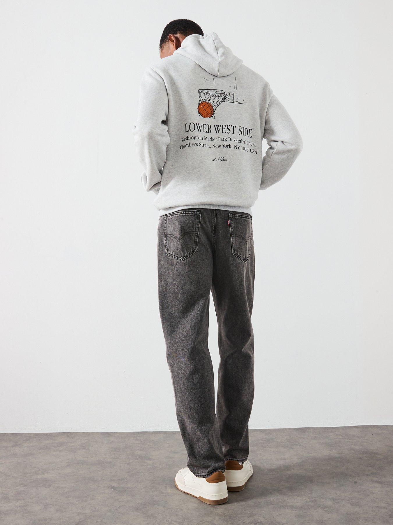 Image 6 of 6 of Les Deux West Side Back Graphic Overhead Hoodie - Light Grey