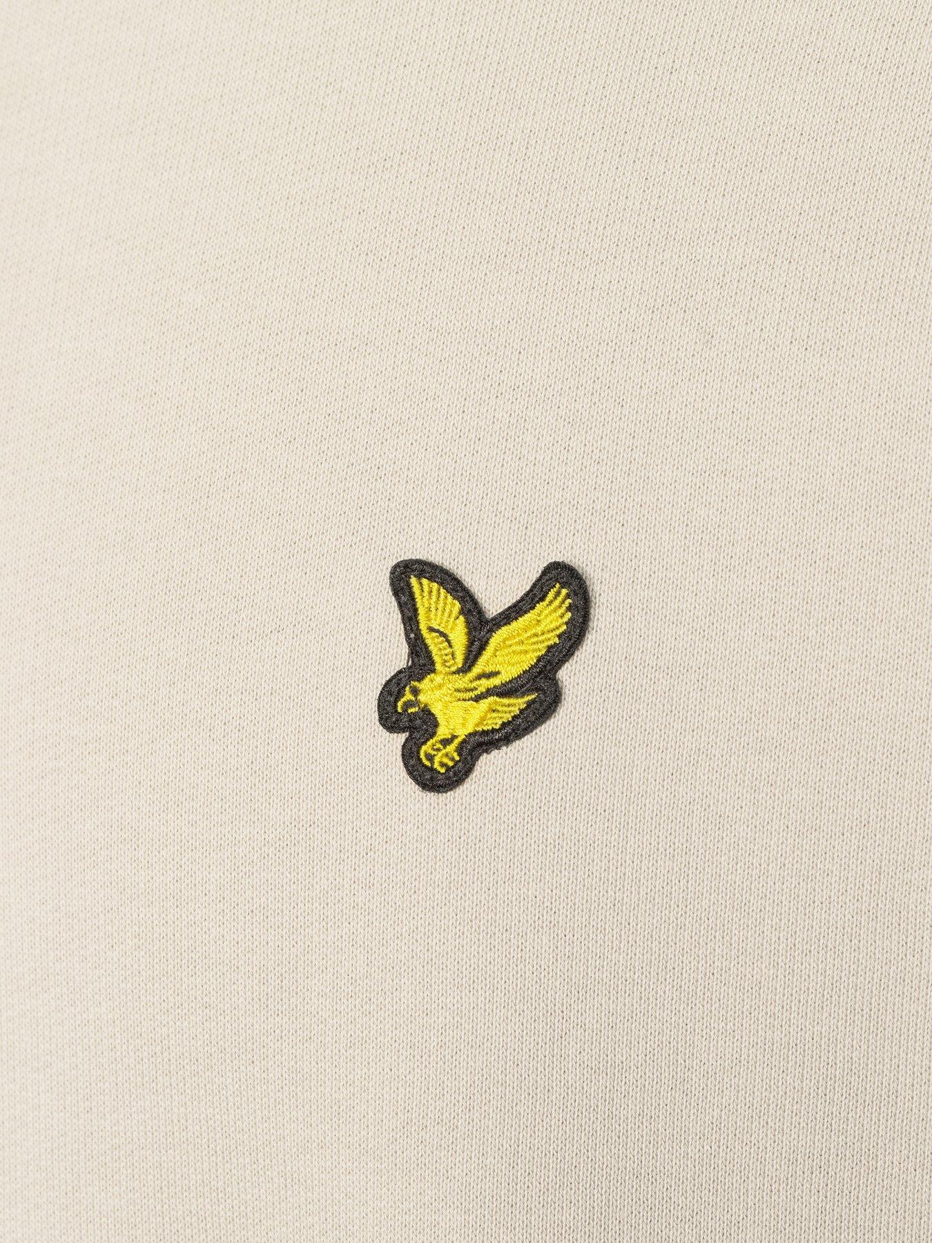  image of lyle-scott-loopback-quarter-zip-sweat--cream