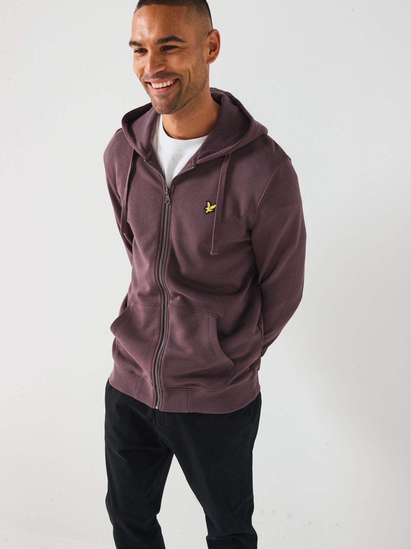  image of lyle-scott-zip-through-hoodie--brown