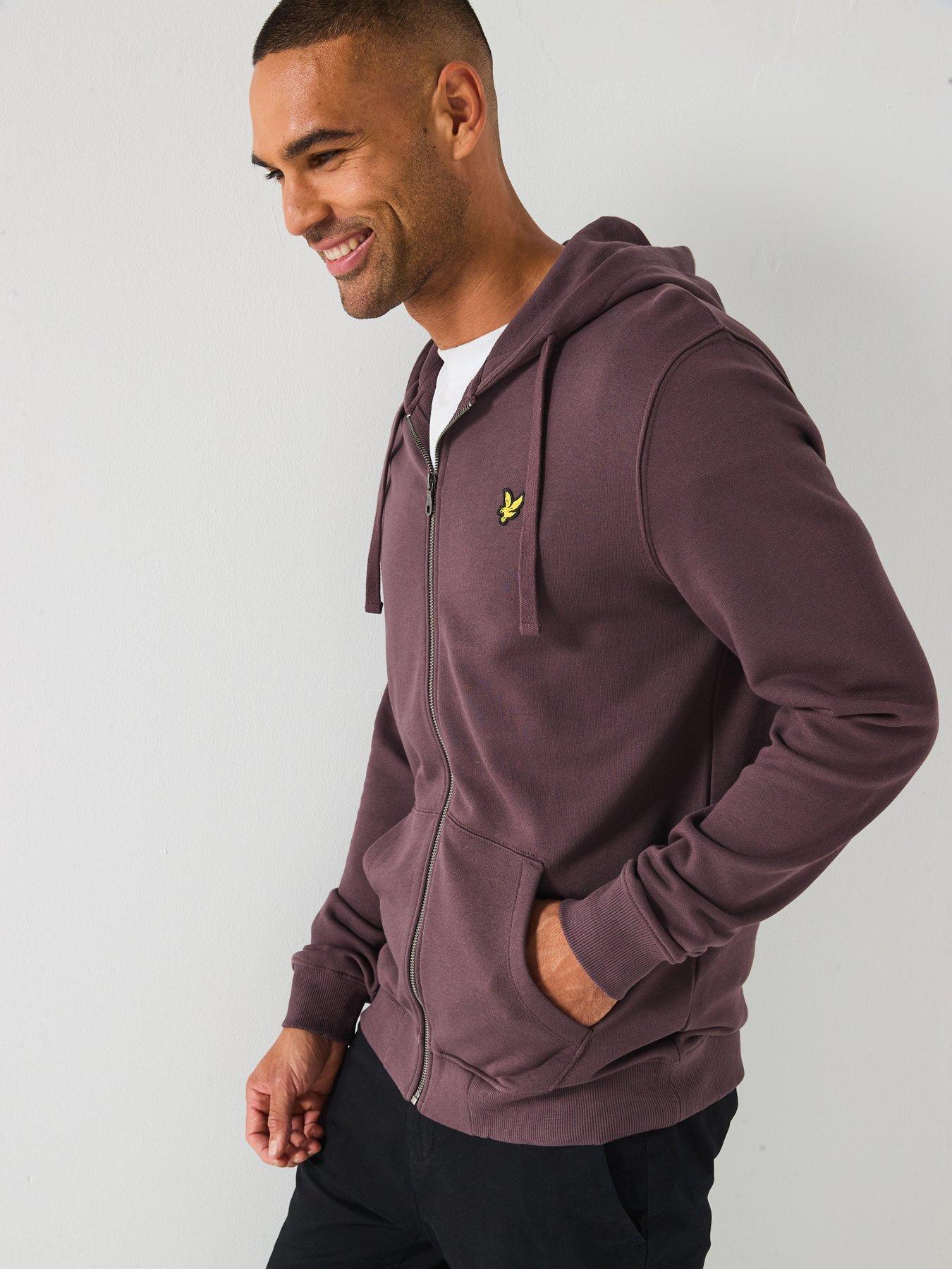  image of lyle-scott-zip-through-hoodie--brown