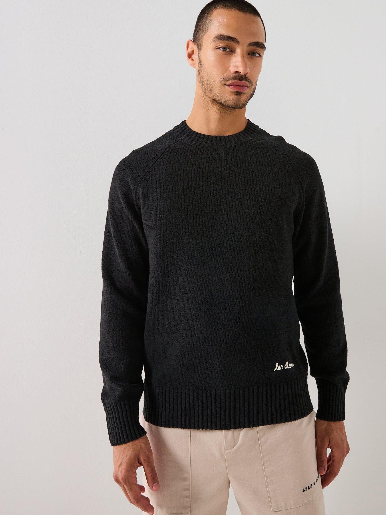 Image 1 of 5 of Les Deux Brad Crew Neck Knitted Jumper - Black