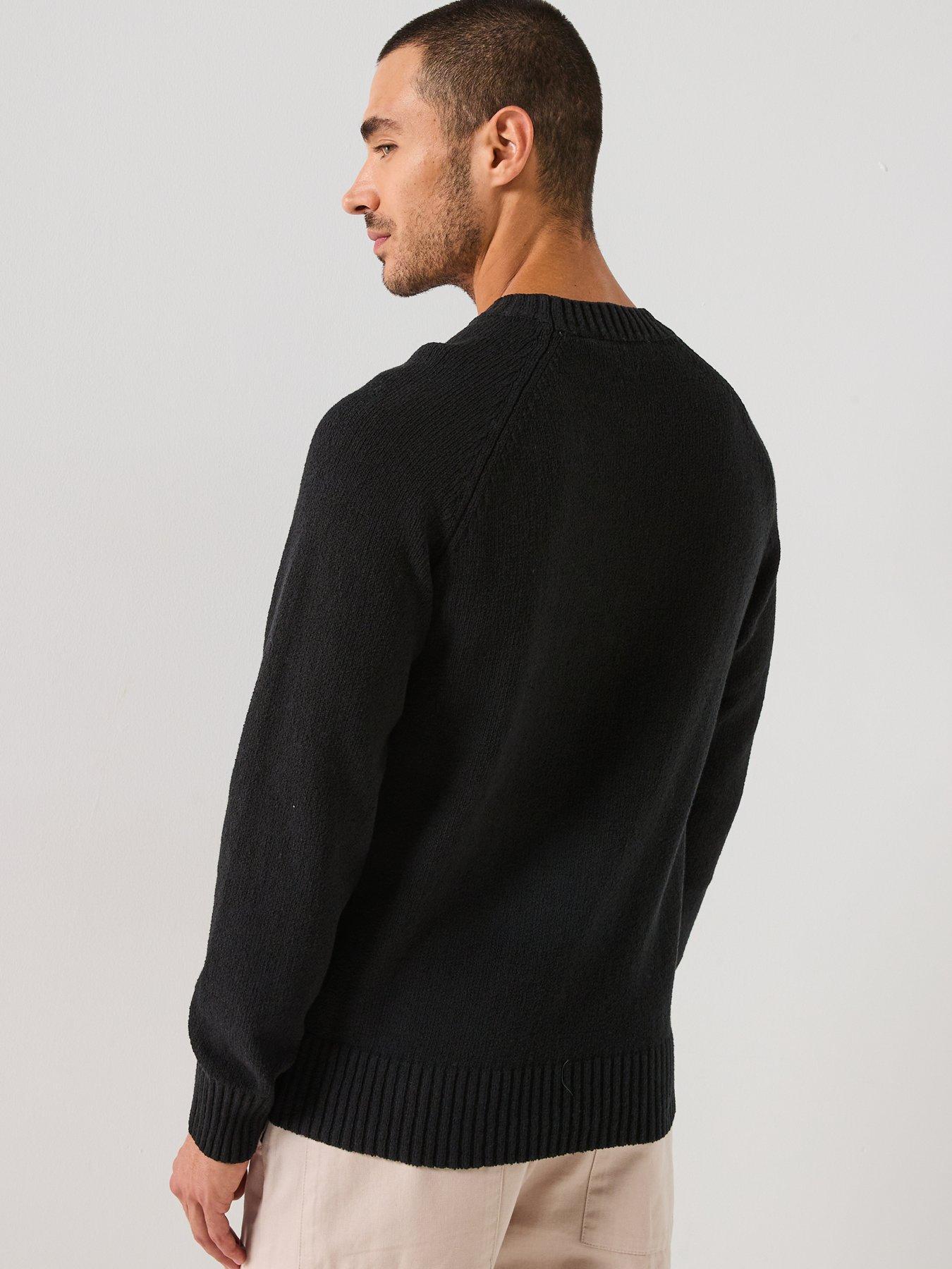 Image 2 of 5 of Les Deux Brad Crew Neck Knitted Jumper - Black