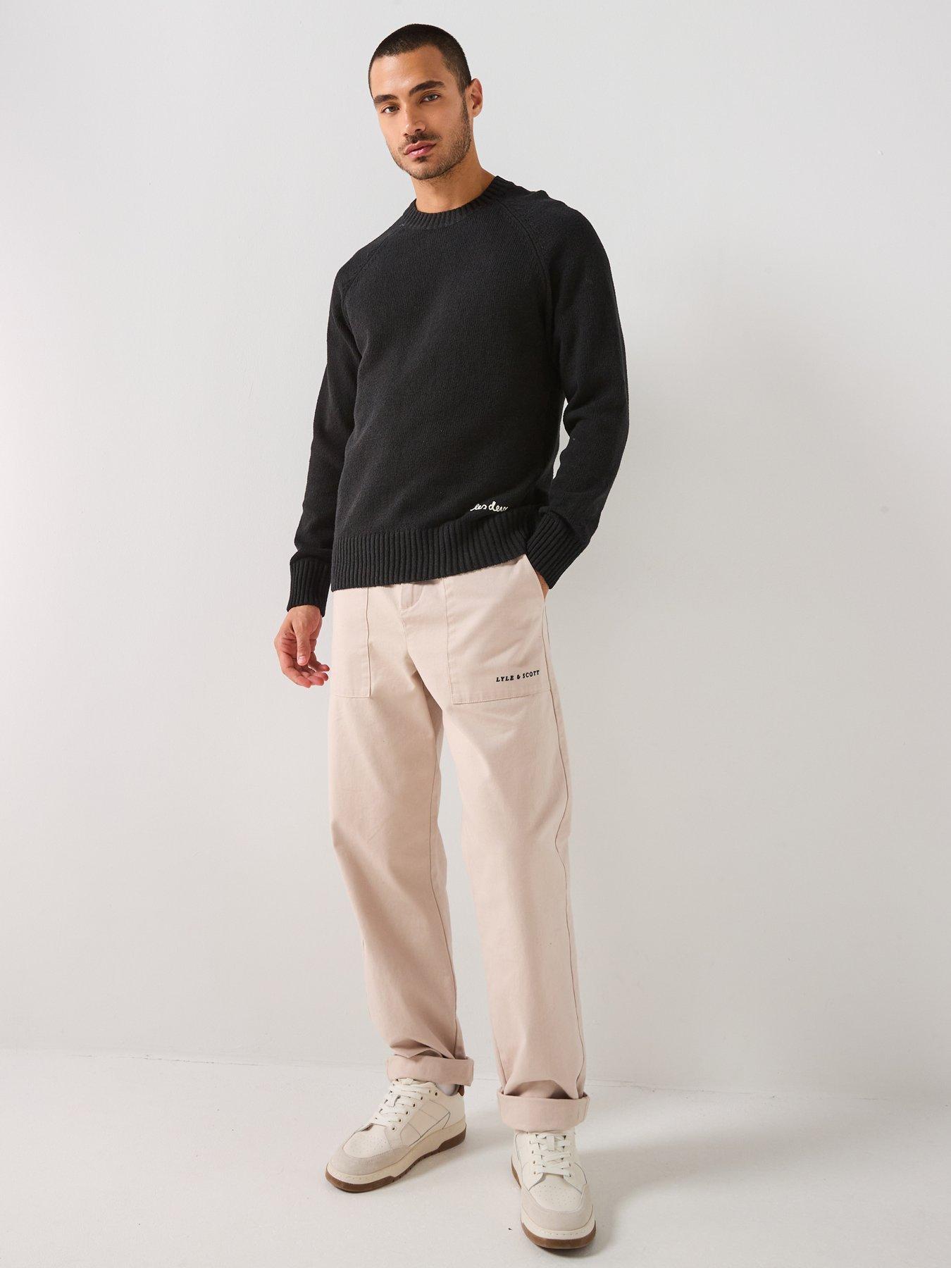 Image 3 of 5 of Les Deux Brad Crew Neck Knitted Jumper - Black