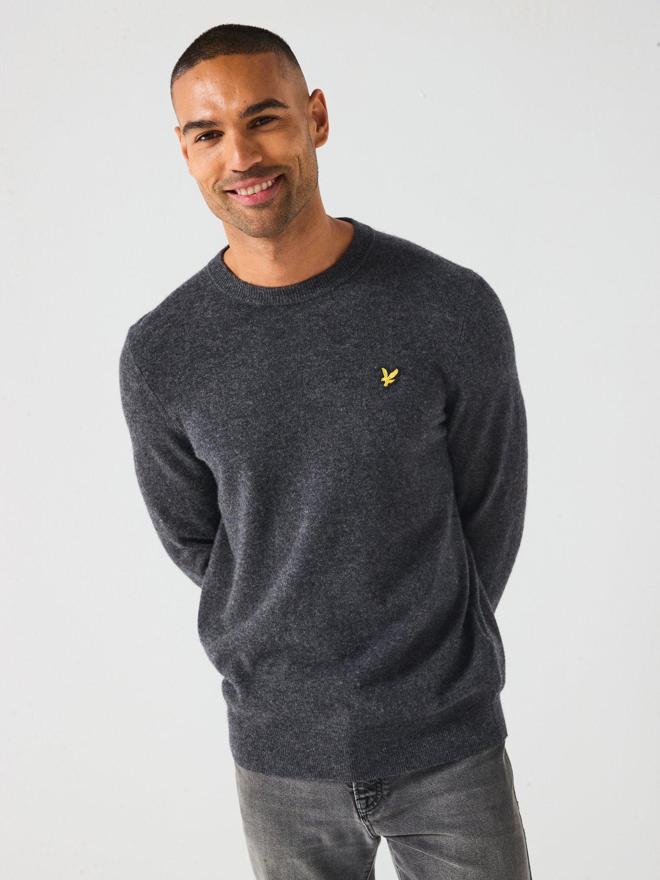 lyle-scott-lambswool-blend-crew-neck-jumper-grey