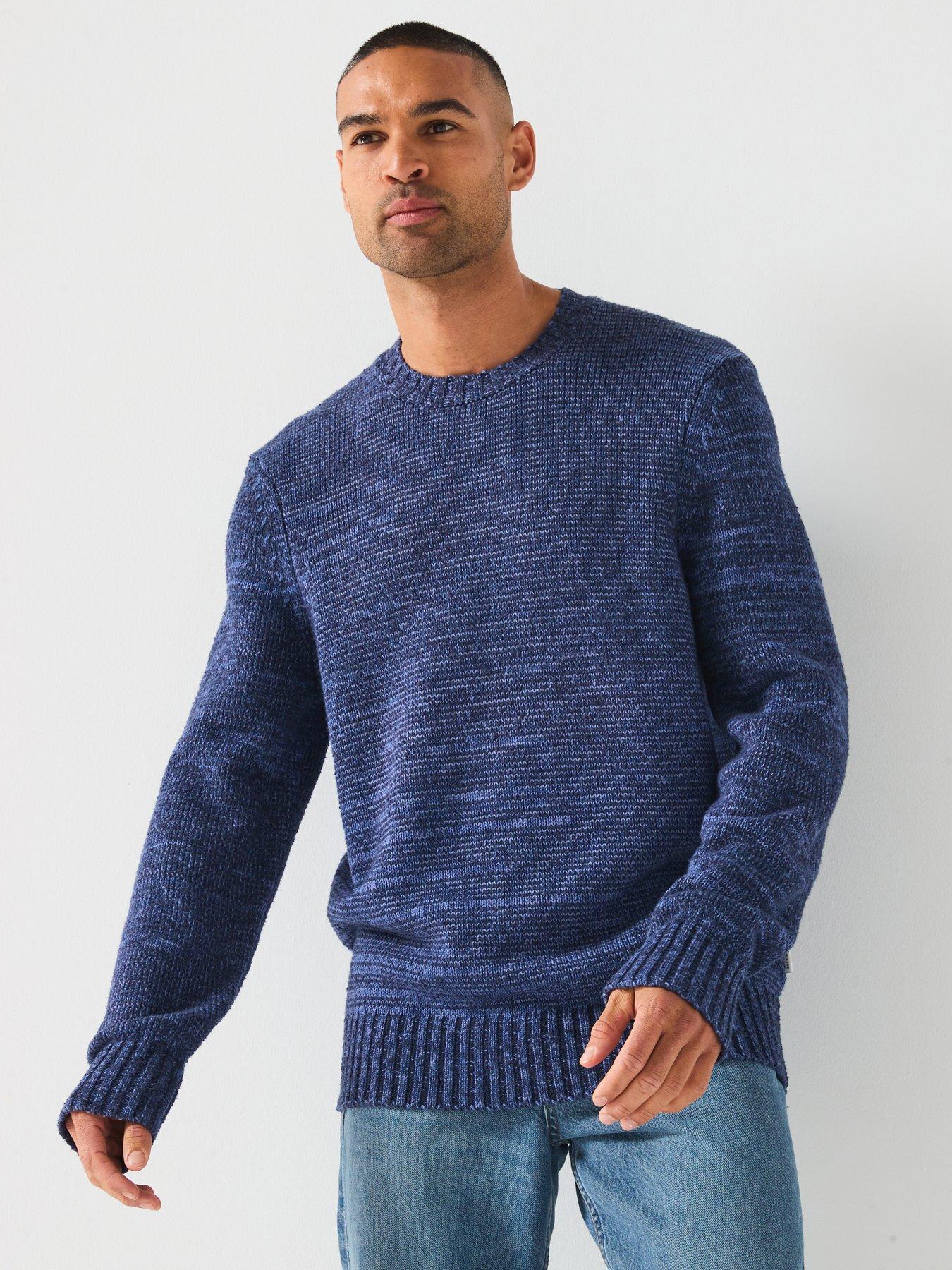 lyle-scott-multi-marl-crew-neck-jumper-blue