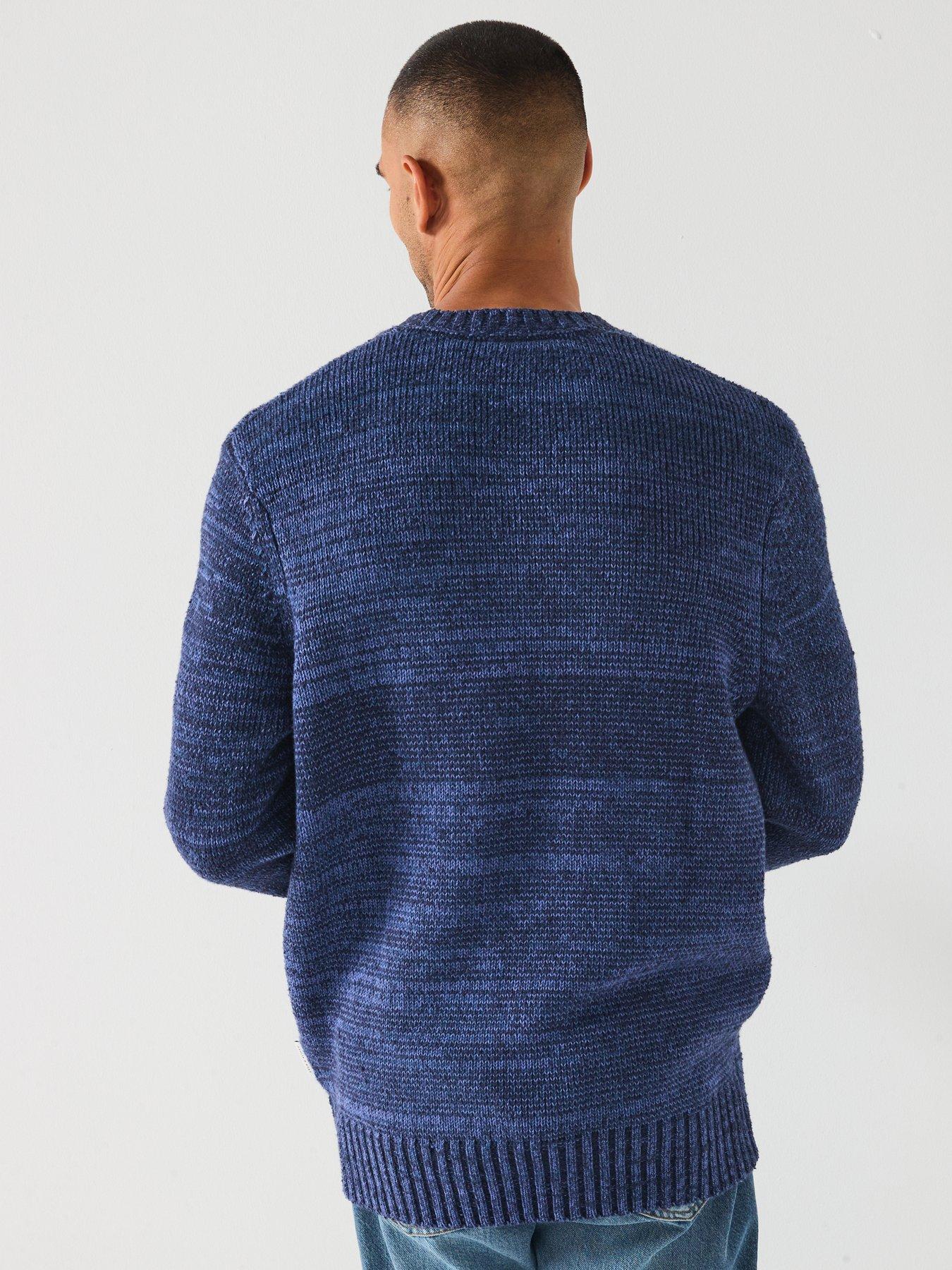 Image 2 of 6 of Lyle & Scott Multi Marl Crew Neck Jumper - Blue