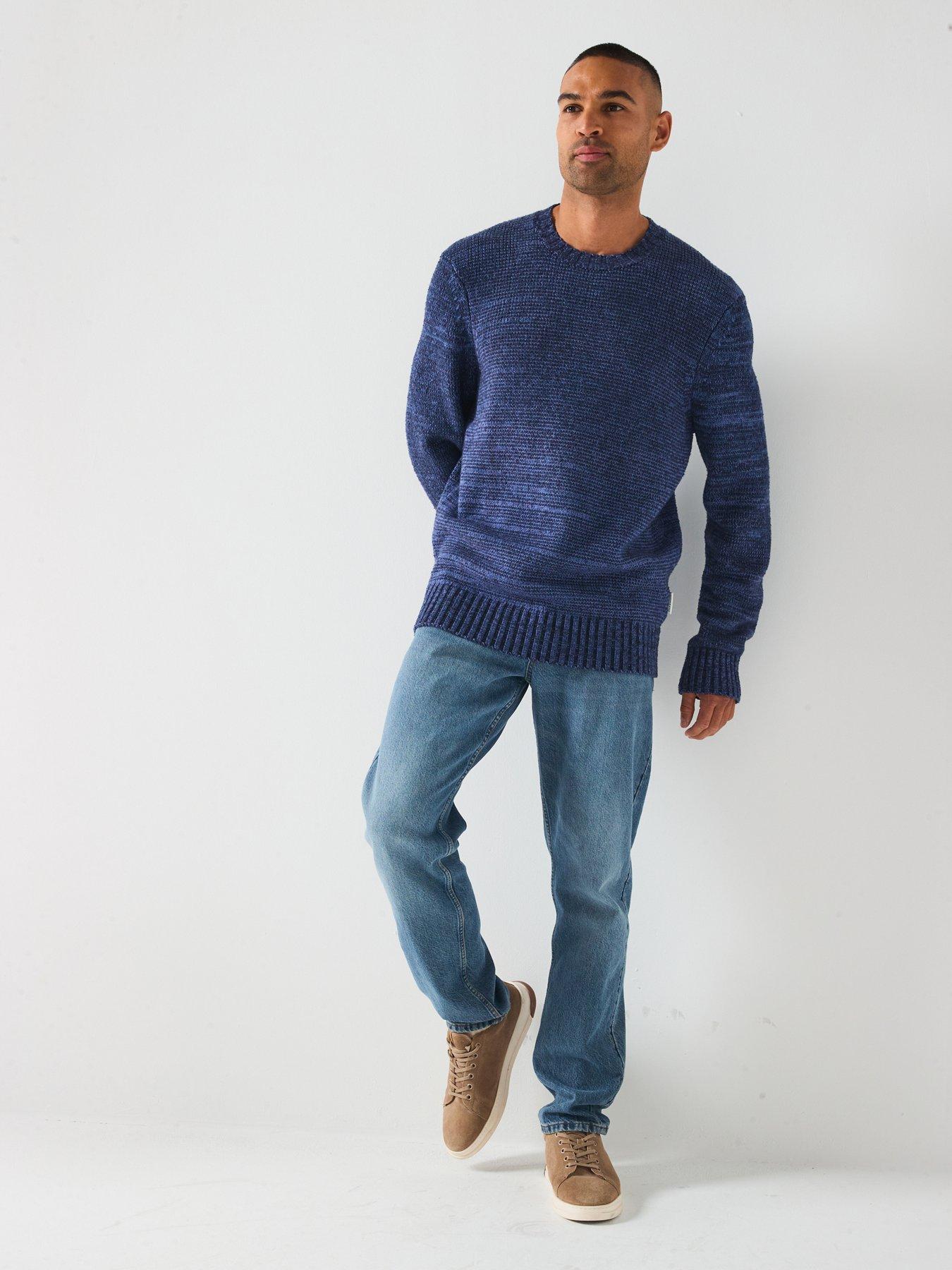 Image 3 of 6 of Lyle & Scott Multi Marl Crew Neck Jumper - Blue