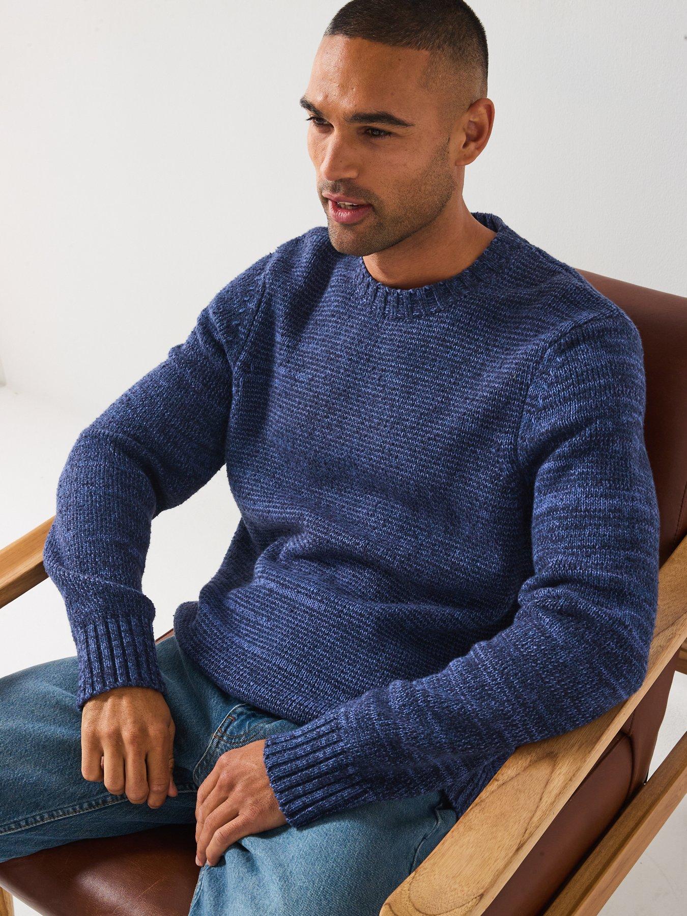 Image 4 of 6 of Lyle & Scott Multi Marl Crew Neck Jumper - Blue