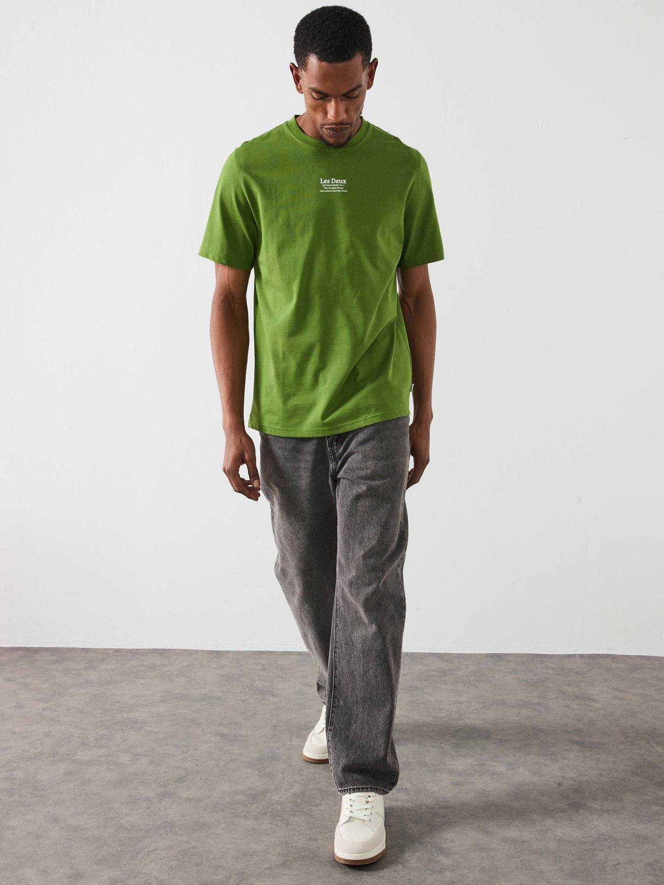 Image 3 of 6 of Les Deux Established Central Logo T-Shirt - Green