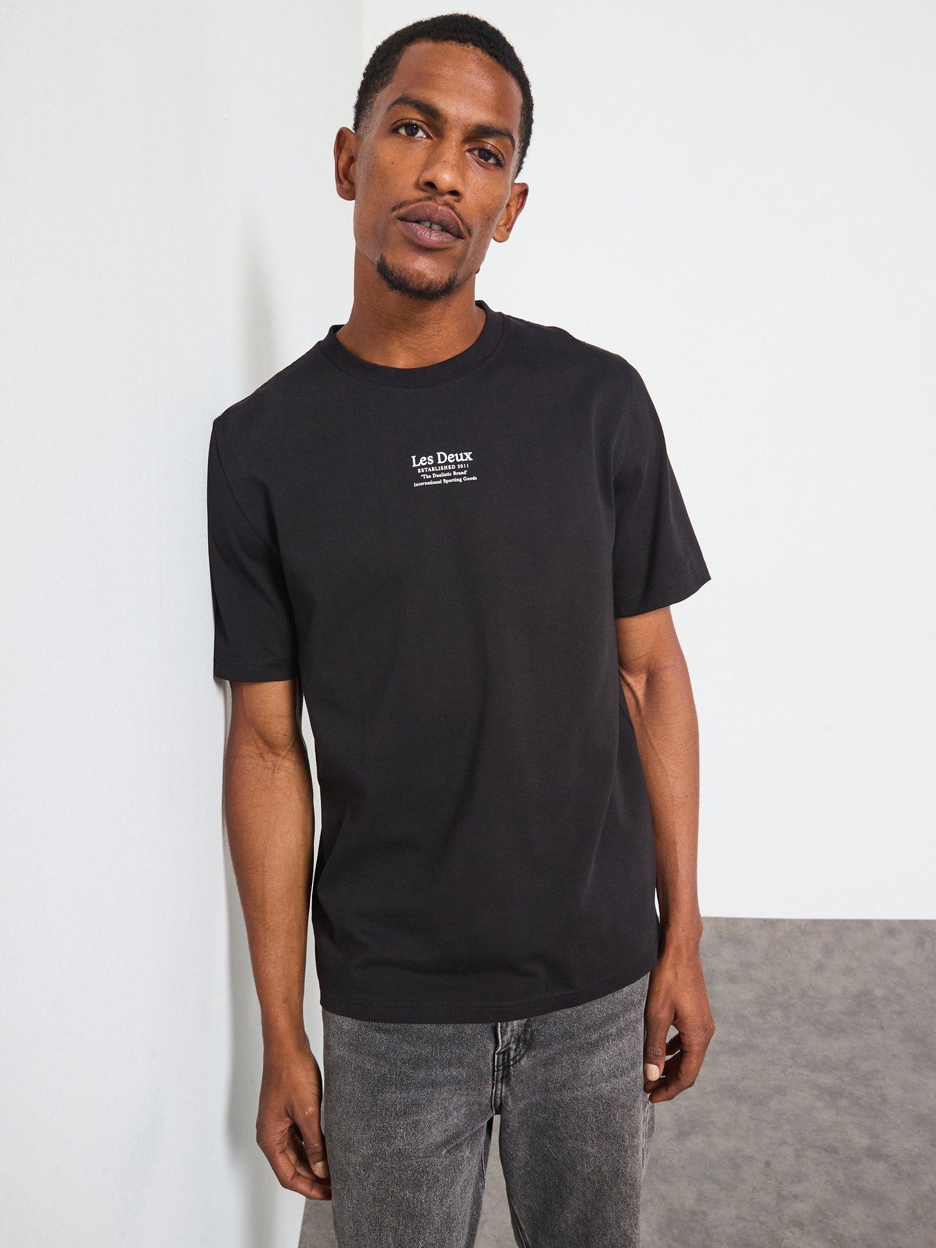 Les Deux Established Central Logo T-Shirt - Black