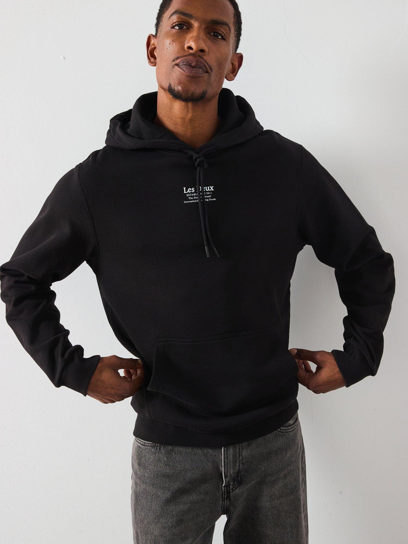 Les Deux Established Central Logo Overhead Hoodie - Black