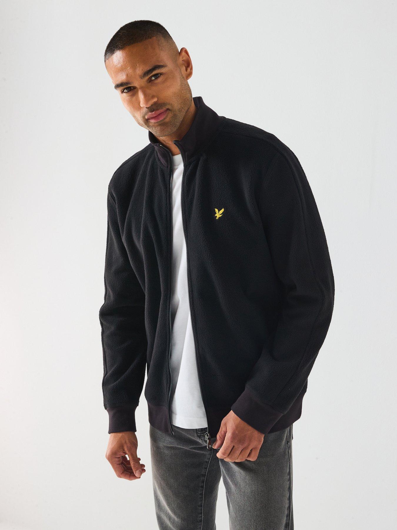Lyle & Scott Polar Fleece Track Jacket- Black