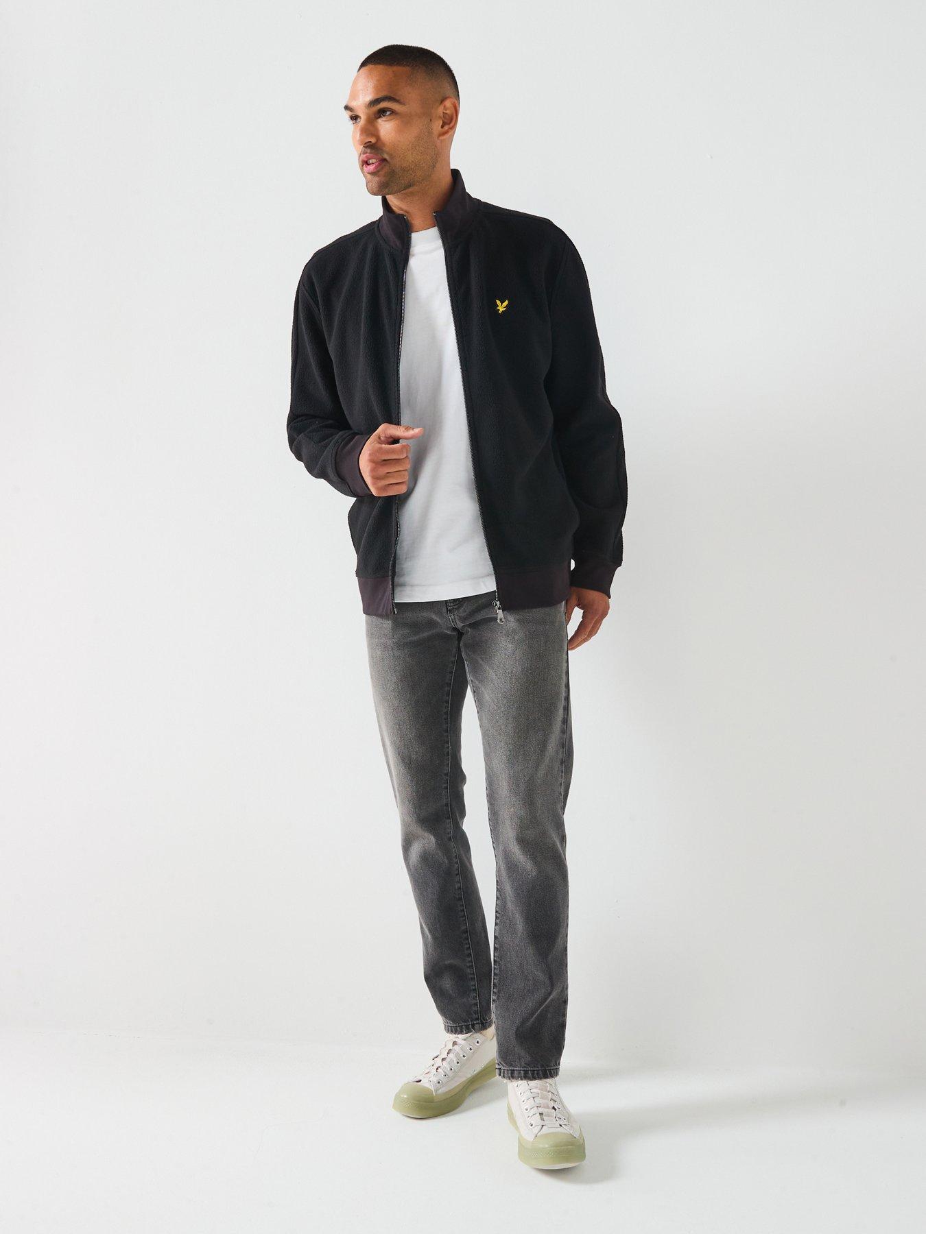  image of lyle-scott-polar-fleece-track-jacket--black