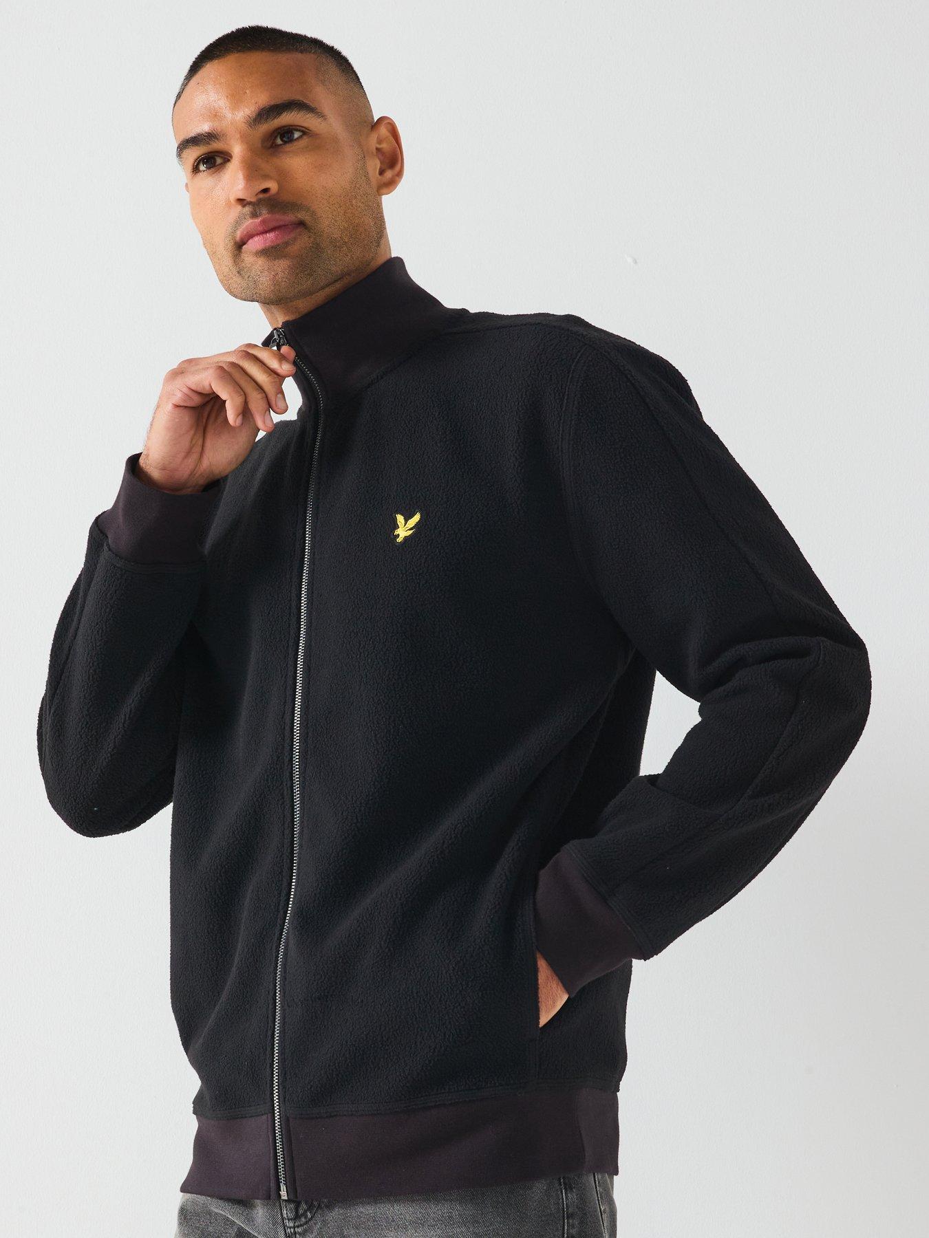  image of lyle-scott-polar-fleece-track-jacket--black