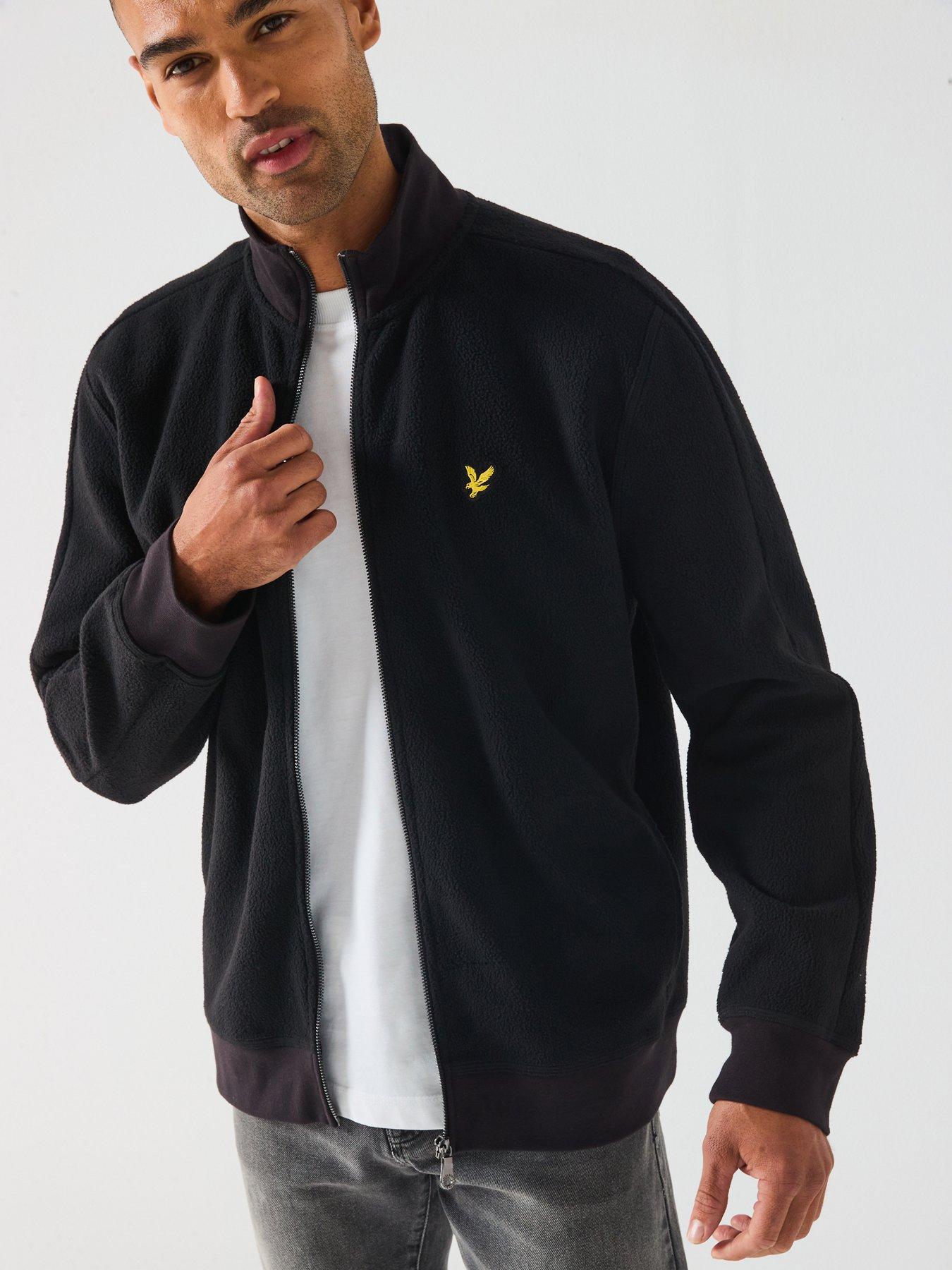  image of lyle-scott-polar-fleece-track-jacket--black