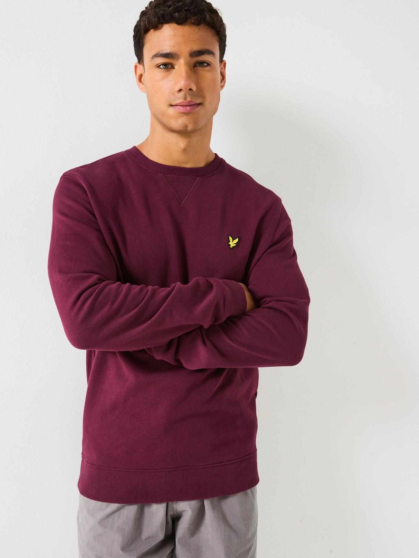 lyle-scott-crew-neck-sweatshirt-dark-red