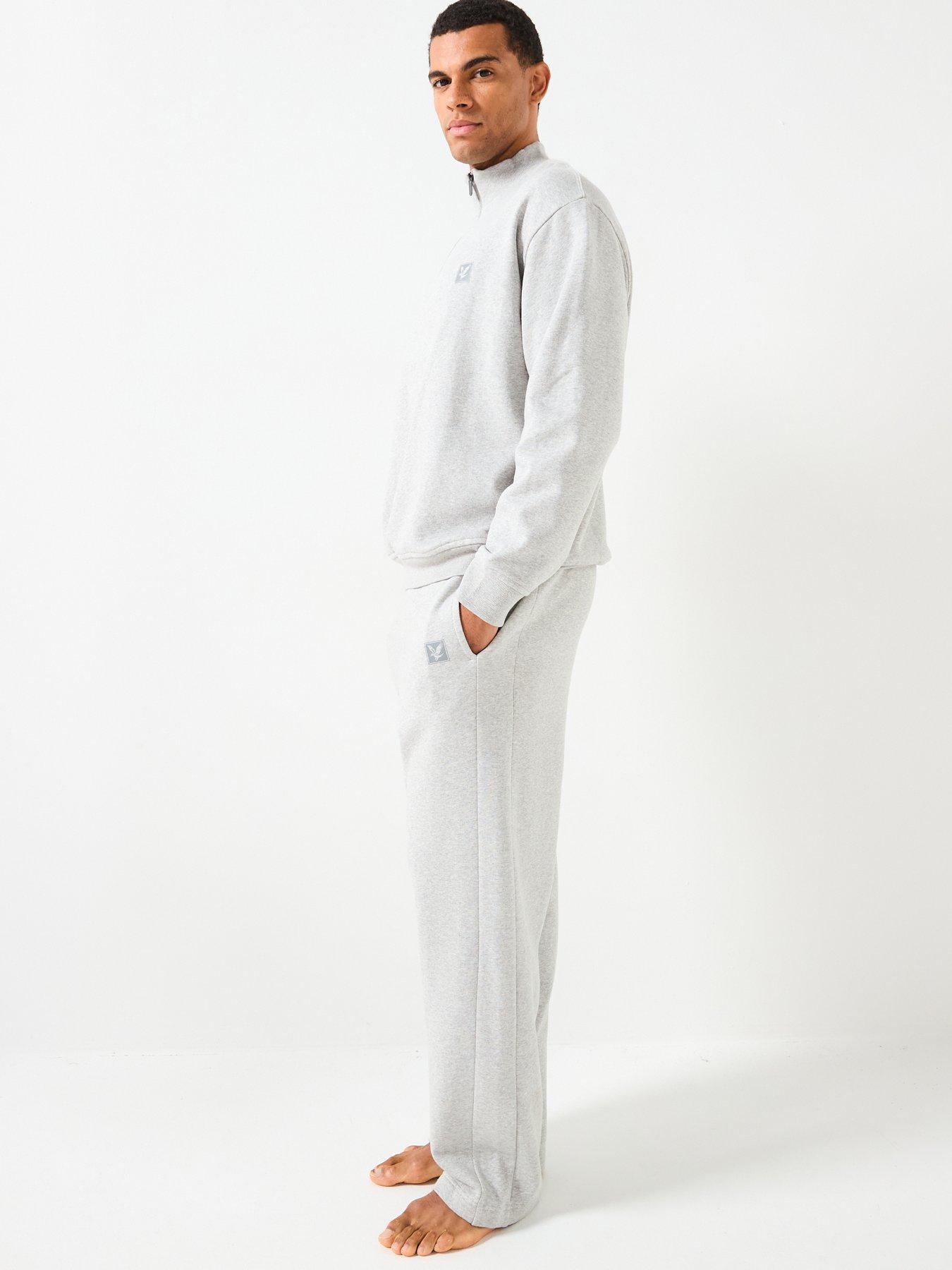  image of lyle-scott-loungewear-straight-leg-jogger-dark-grey-light-grey