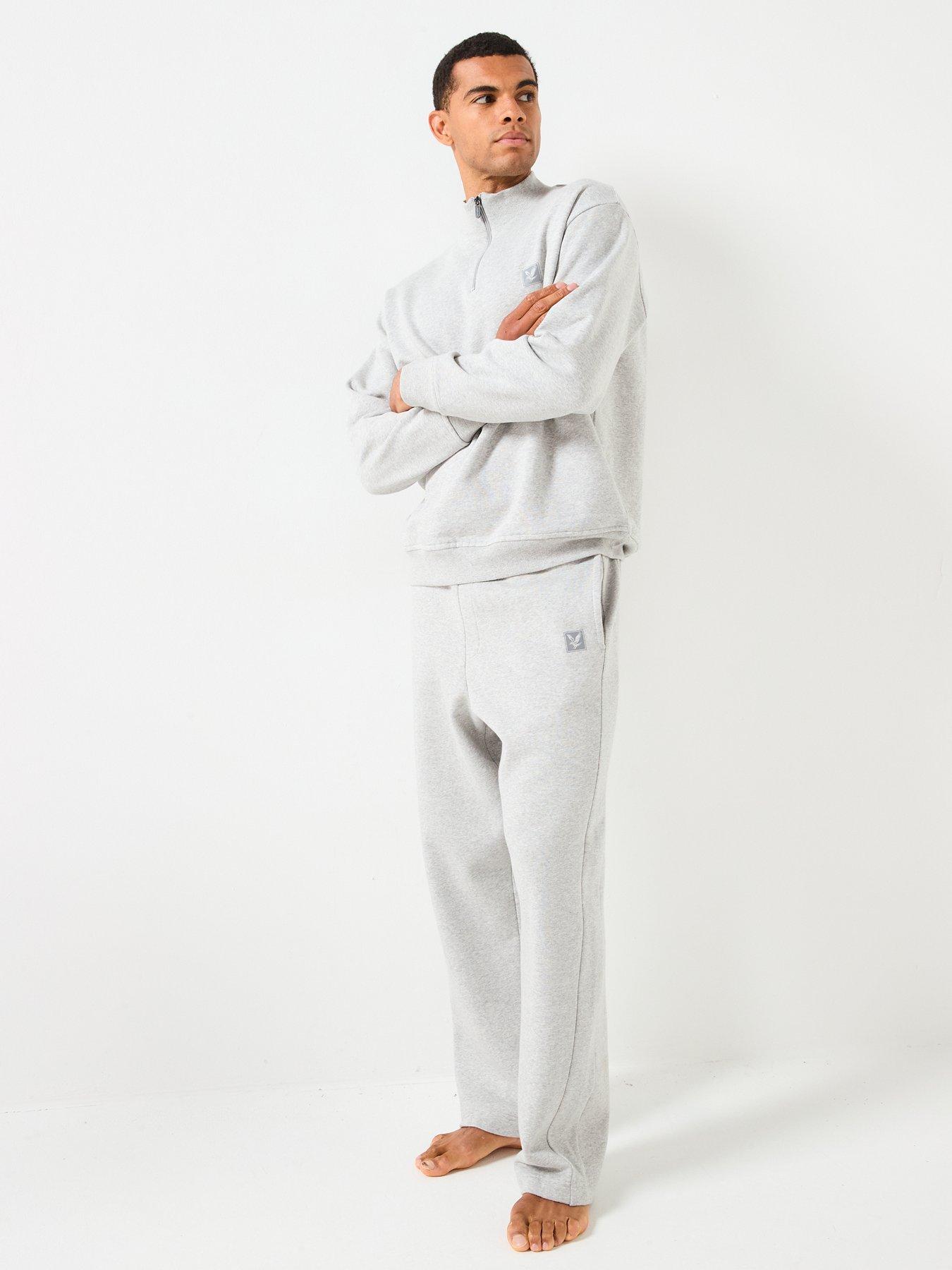  image of lyle-scott-loungewear-straight-leg-jogger-dark-grey-light-grey