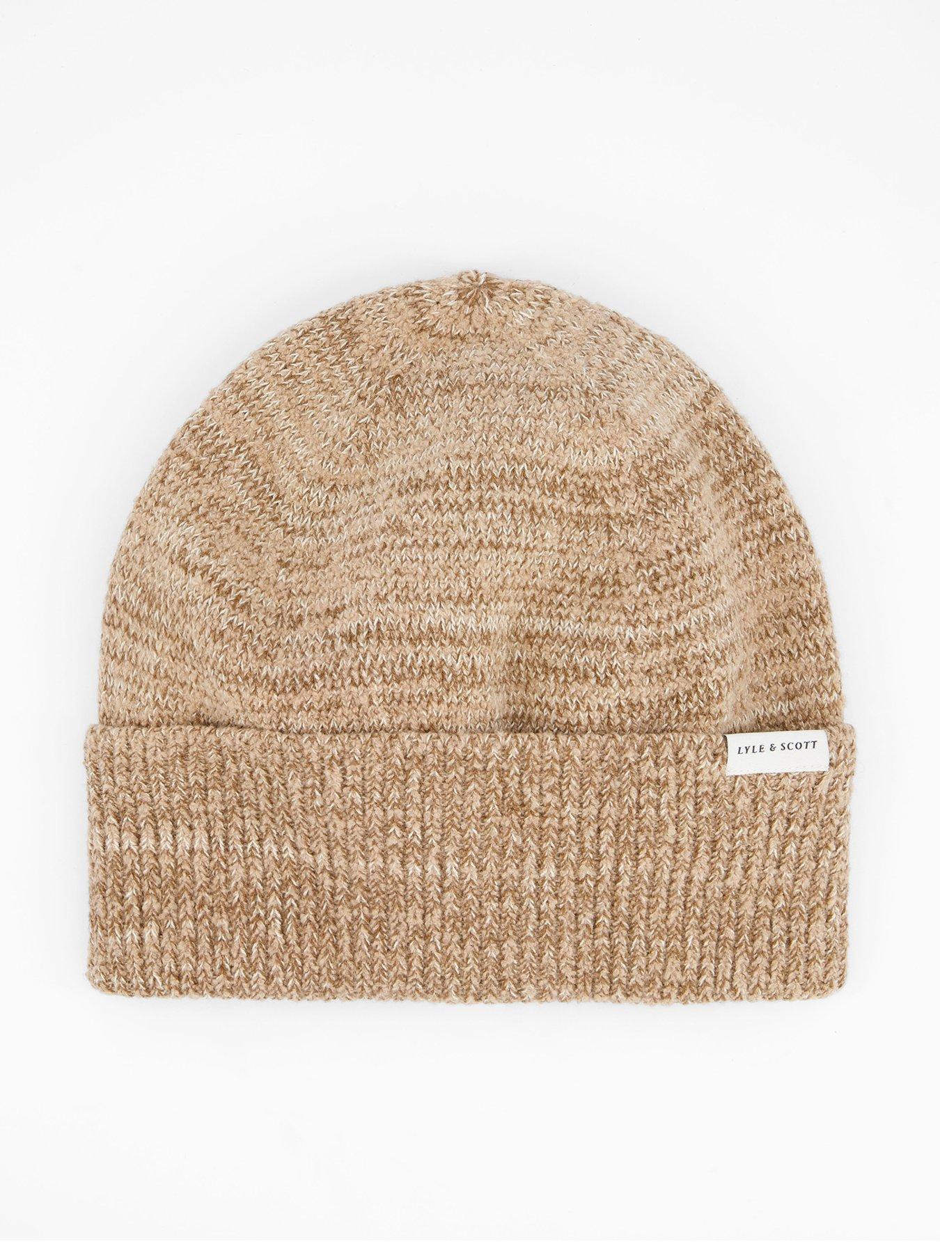 lyle-scott-multi-marl-beanie-beige
