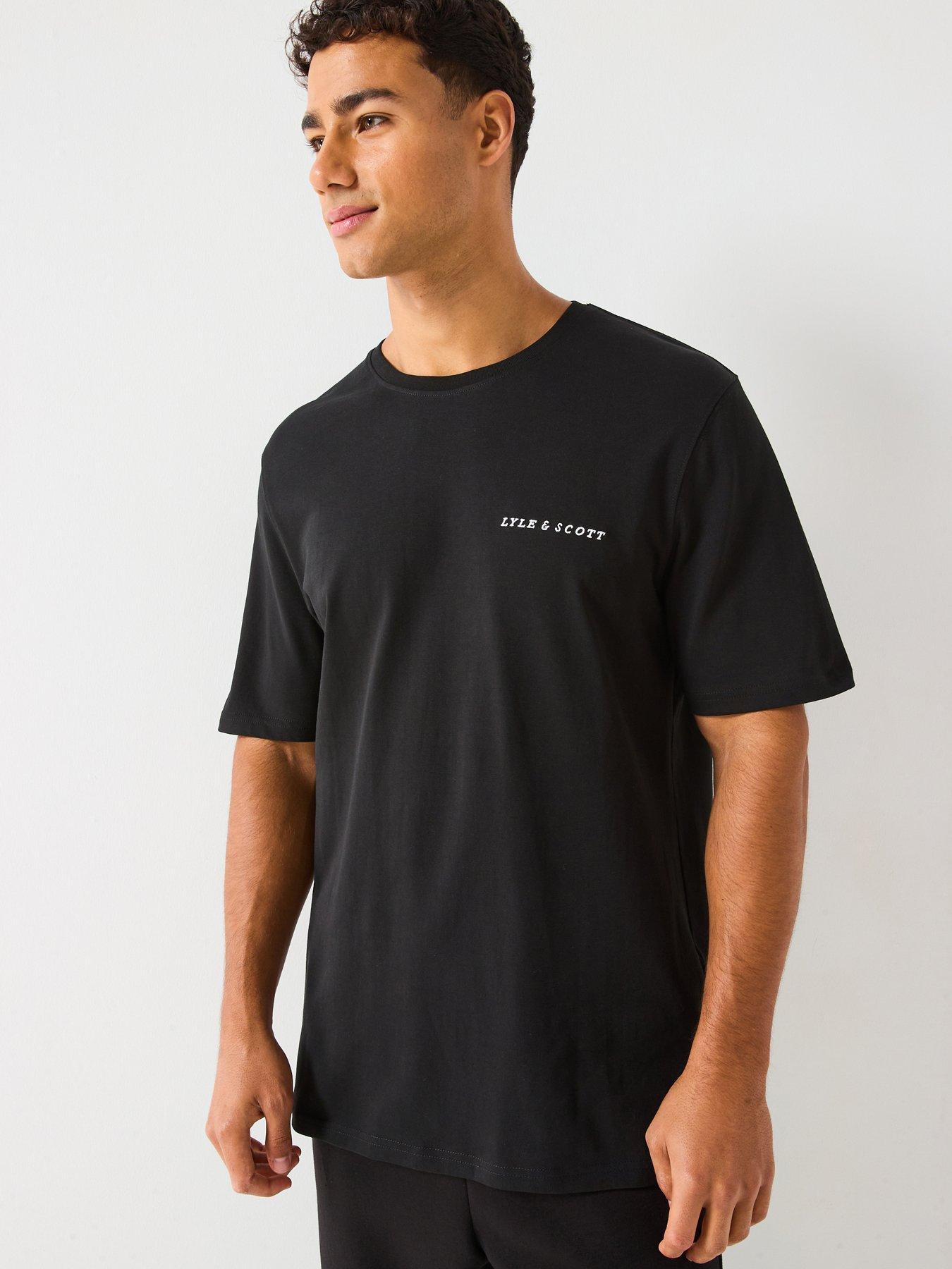Image 1 of 5 of Lyle & Scott Script Relaxed Fit T-Shirt- Black
