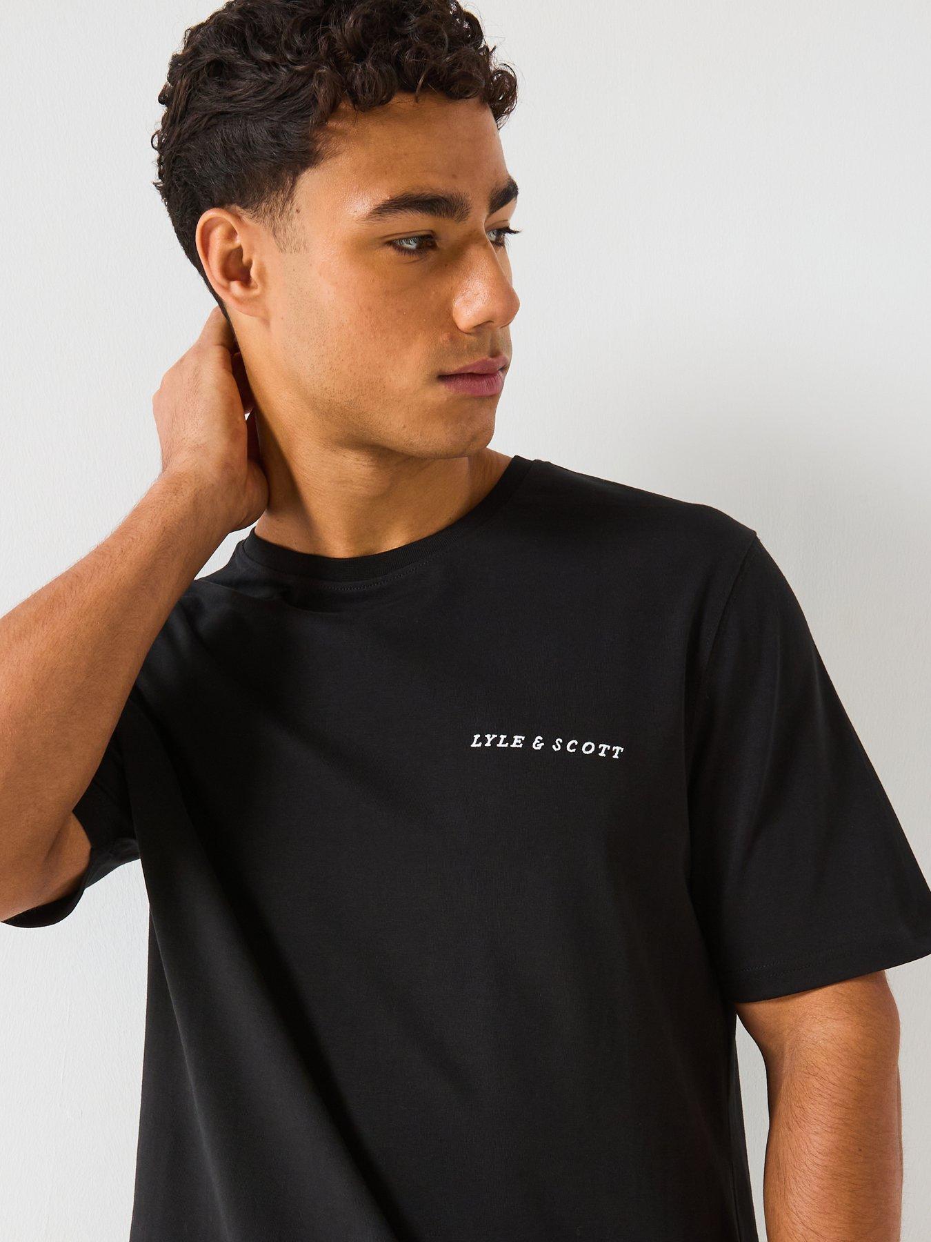 Image 5 of 5 of Lyle & Scott Script Relaxed Fit T-Shirt- Black
