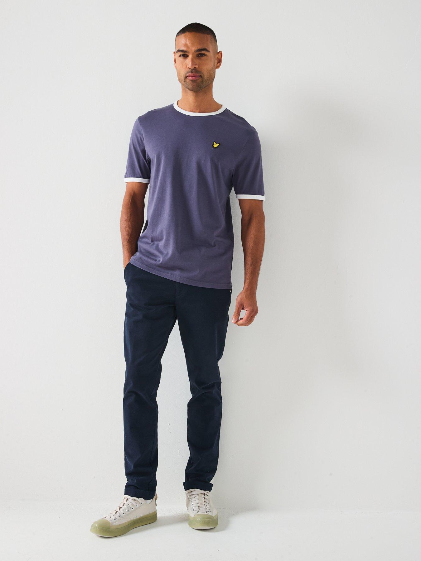  image of lyle-scott-ringer-t-shirt--grey