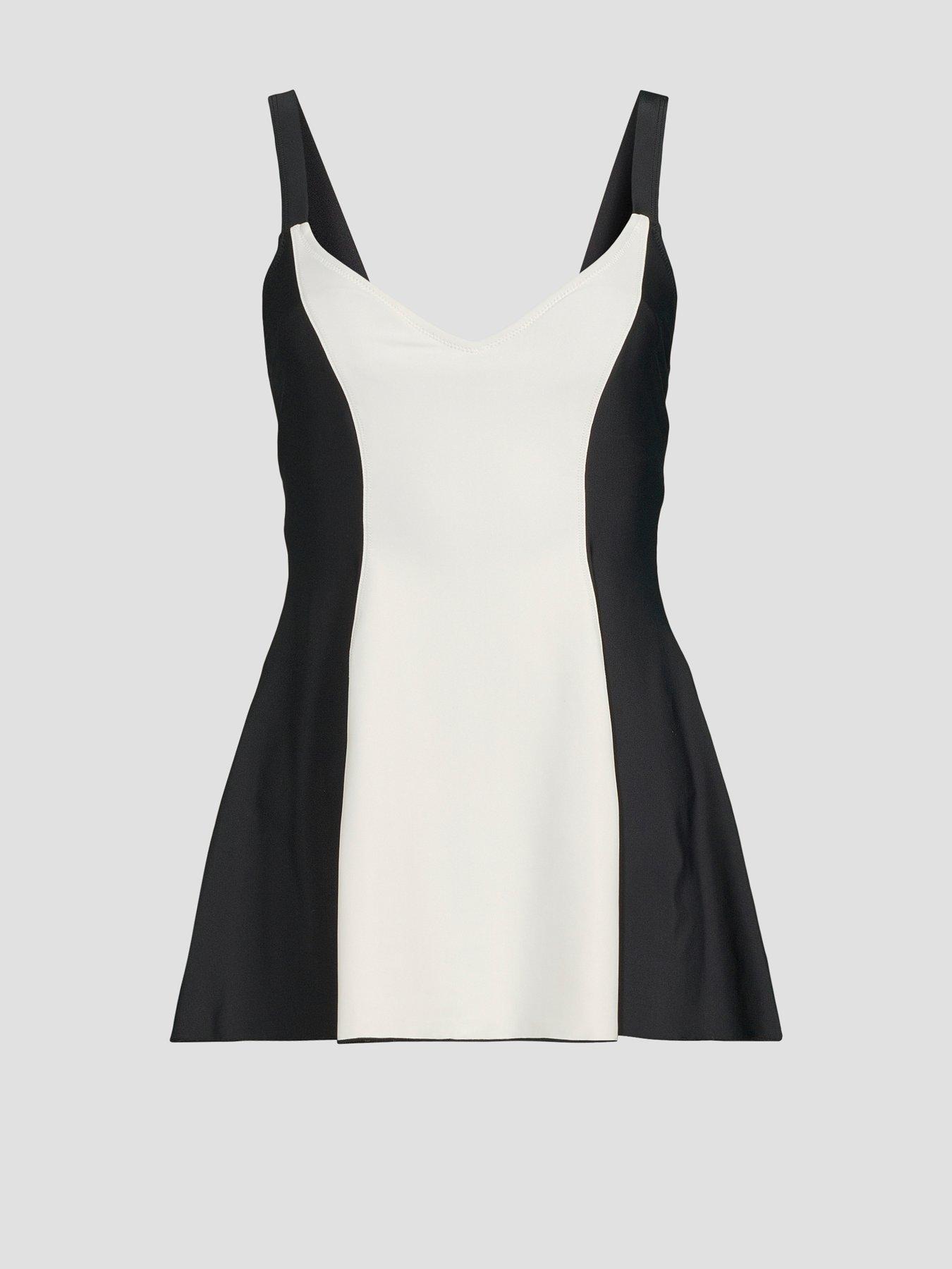 Image 7 of 7 of The Very Collection Contrast Illusion Swim Dress - Multi