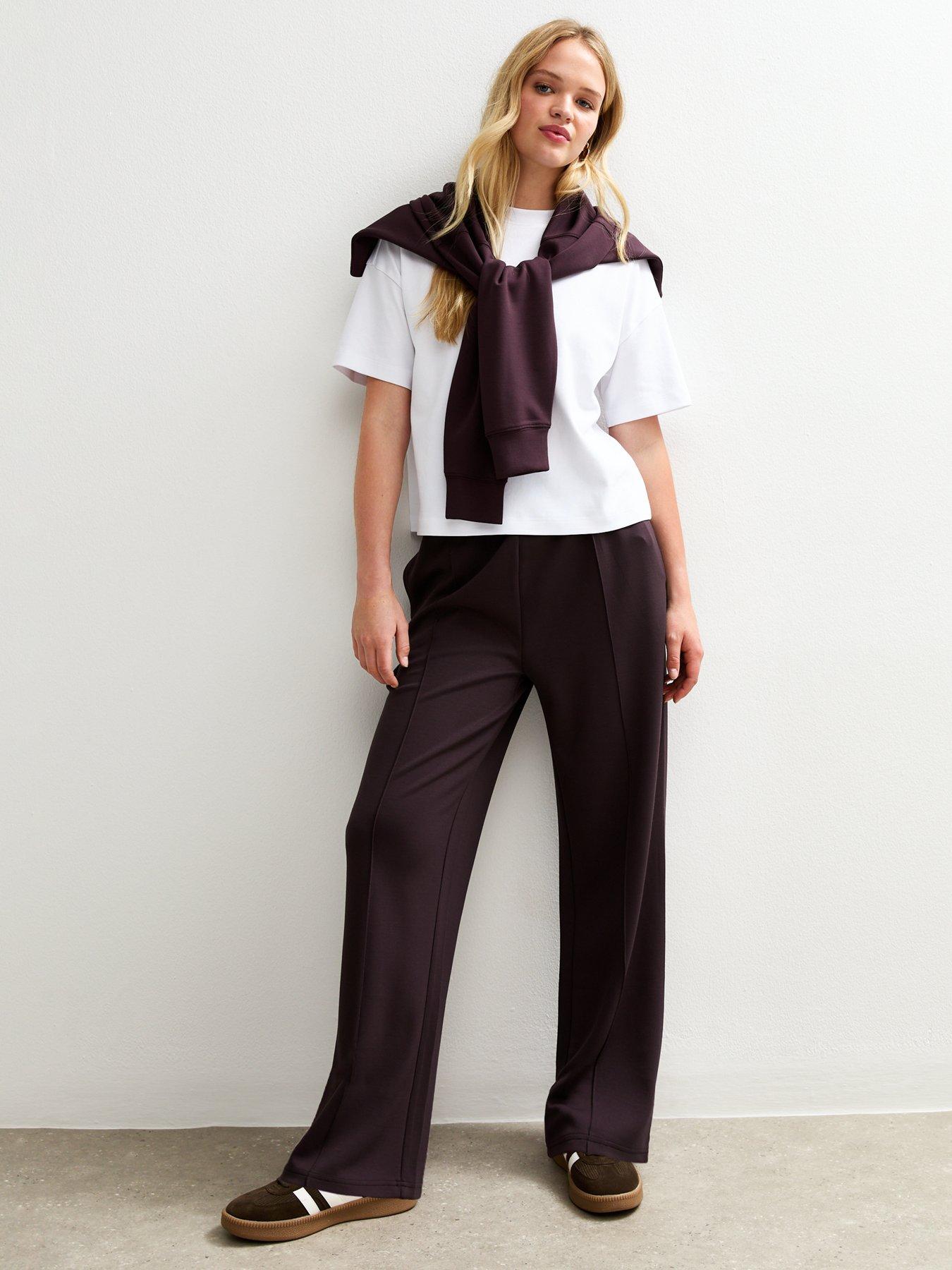 new-look-burgundy-premium-elasticated-waist-wide-leg-joggers