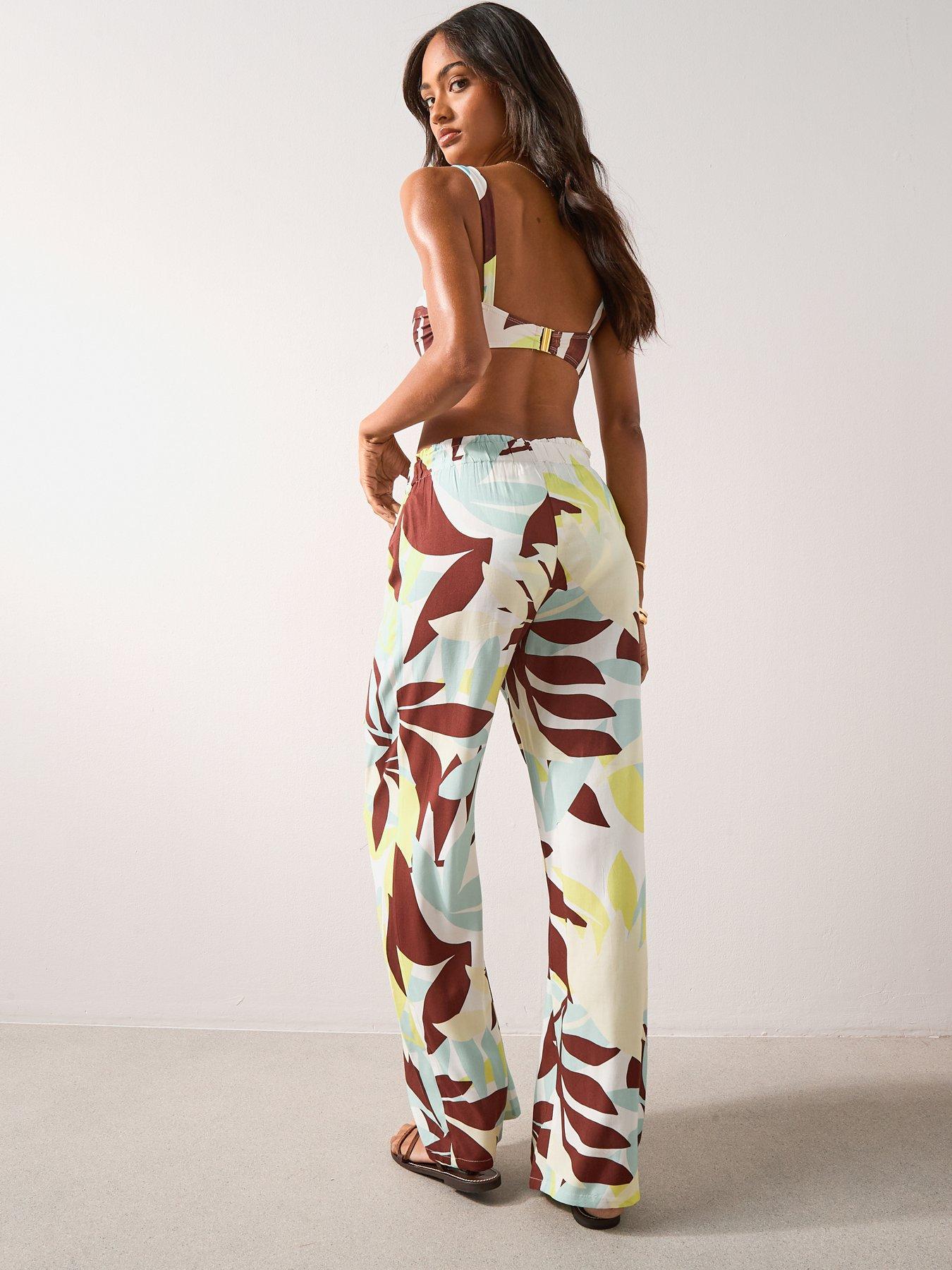  image of the-very-collection-printed-beach-trousers-multi