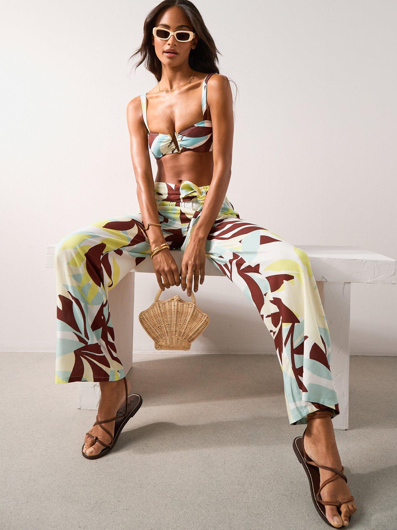 image of the-very-collection-printed-beach-trousers-multi