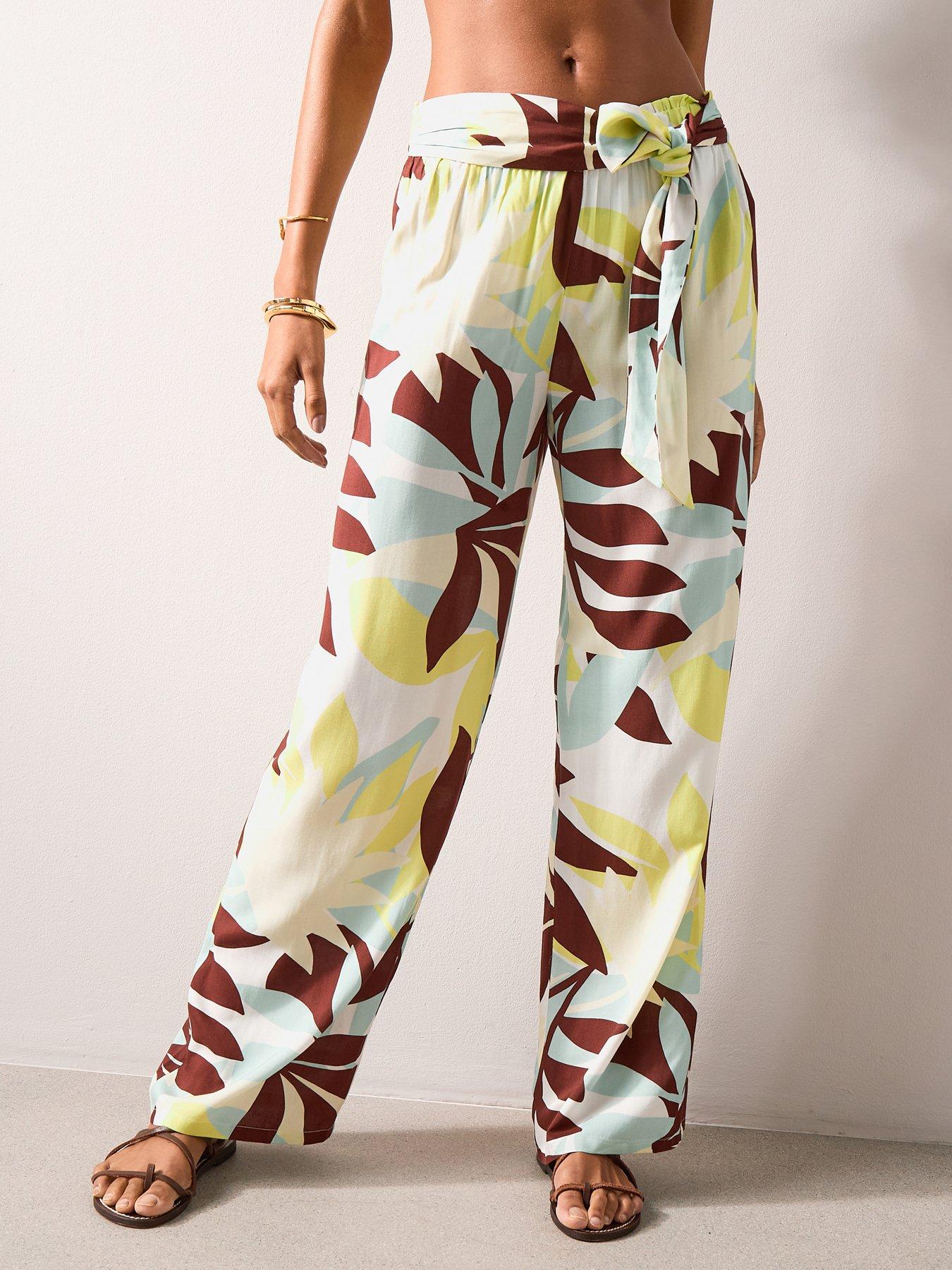  image of the-very-collection-printed-beach-trousers-multi