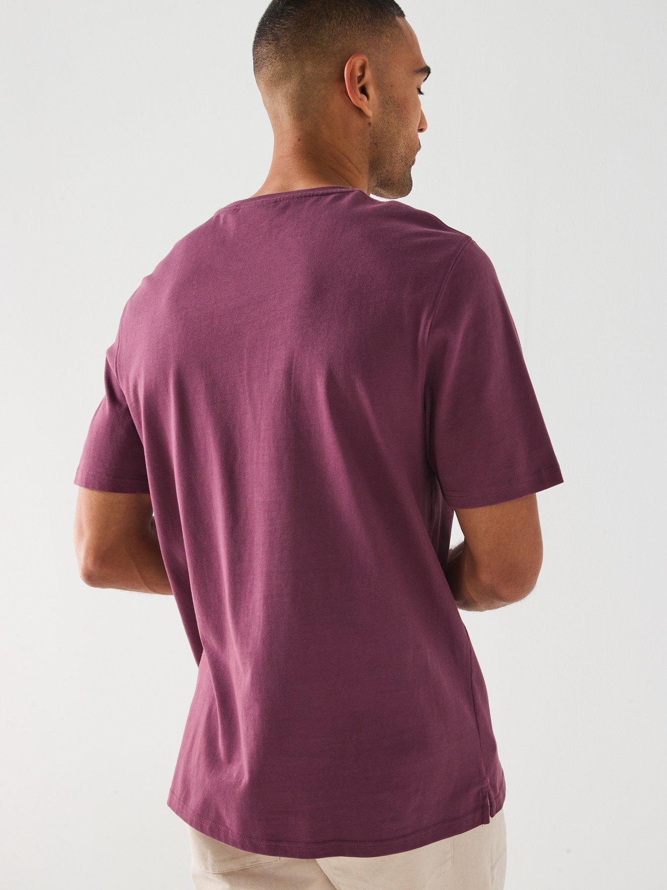 Image 2 of 5 of Lyle & Scott Script Relaxed Fit T-Shirt - Dark Red