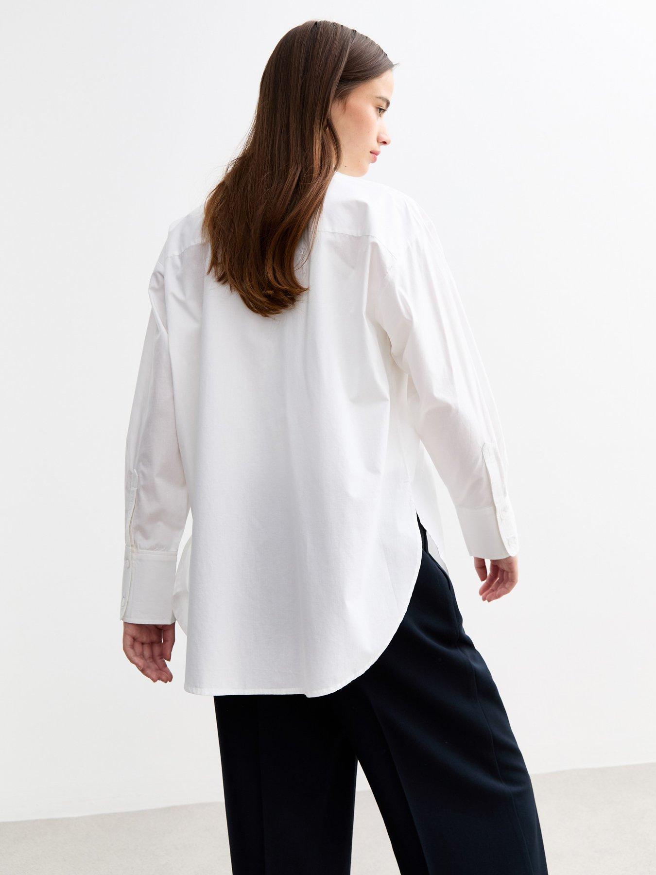  image of new-look-cotton-poplin-shirt-white