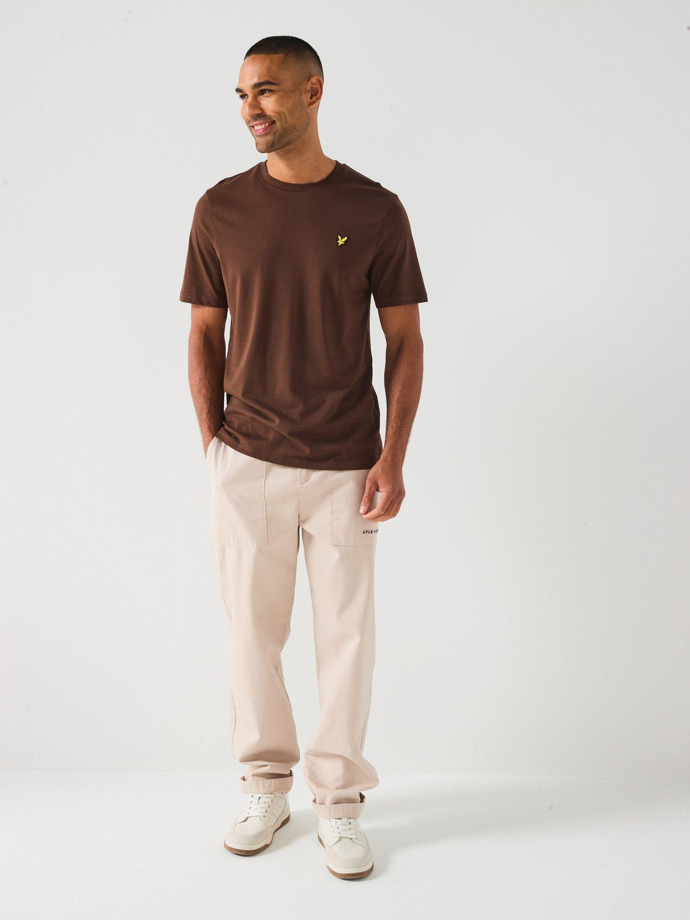 image of lyle-scott-plain-t-shirt--brown