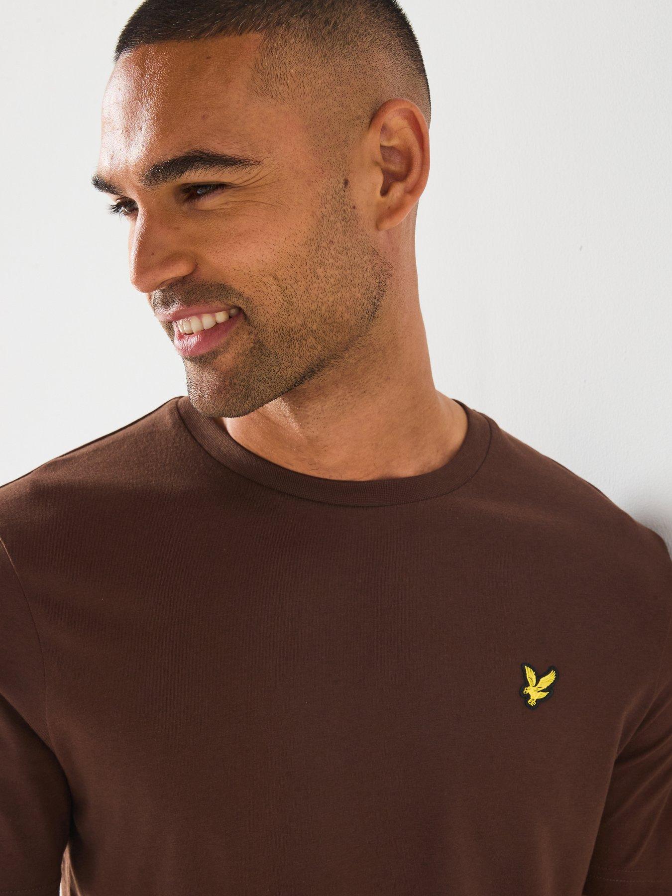  image of lyle-scott-plain-t-shirt--brown