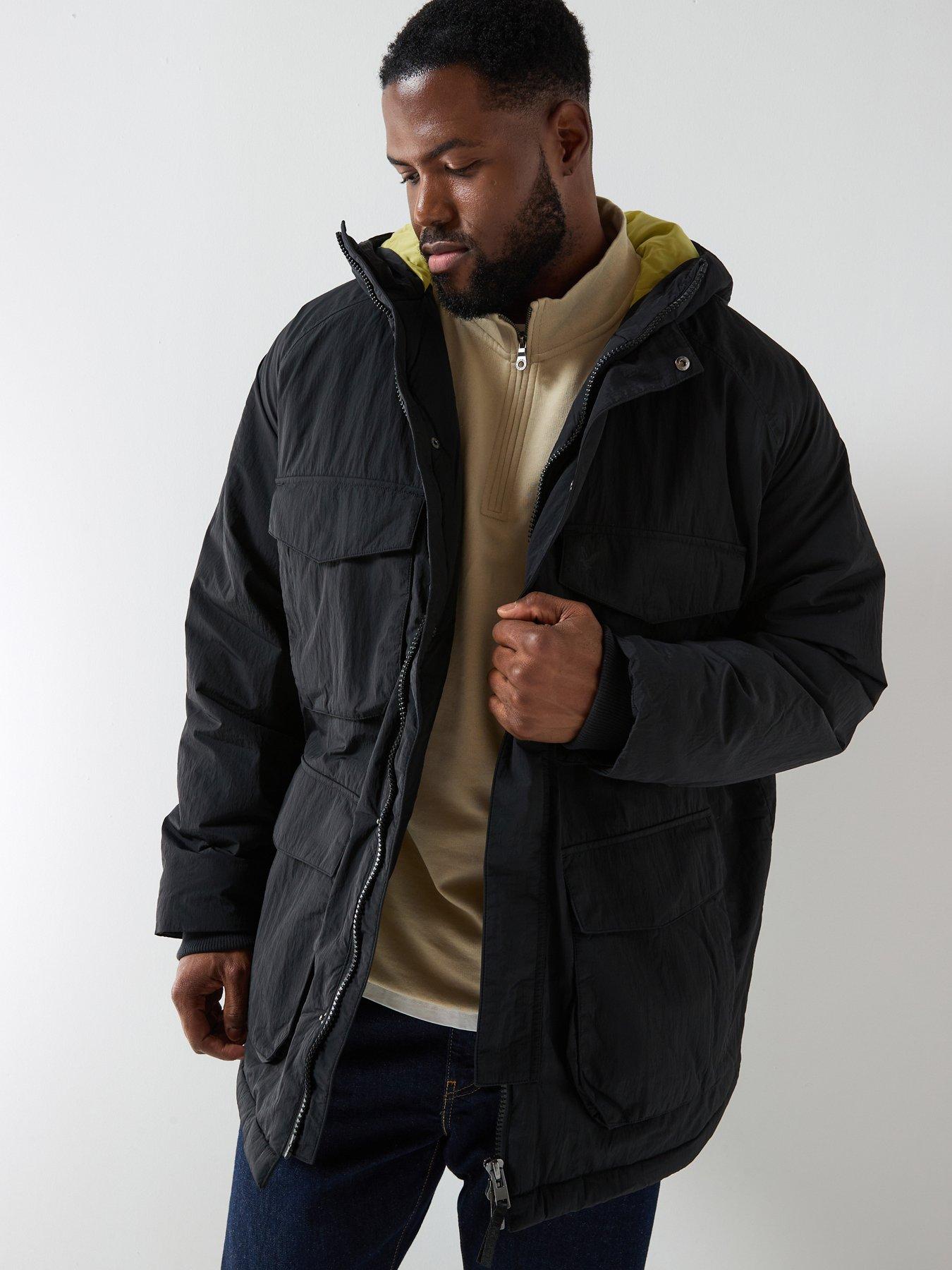  image of lyle-scott-lyle-amp-scott-big-and-tall-tactical-wadded-parka-black