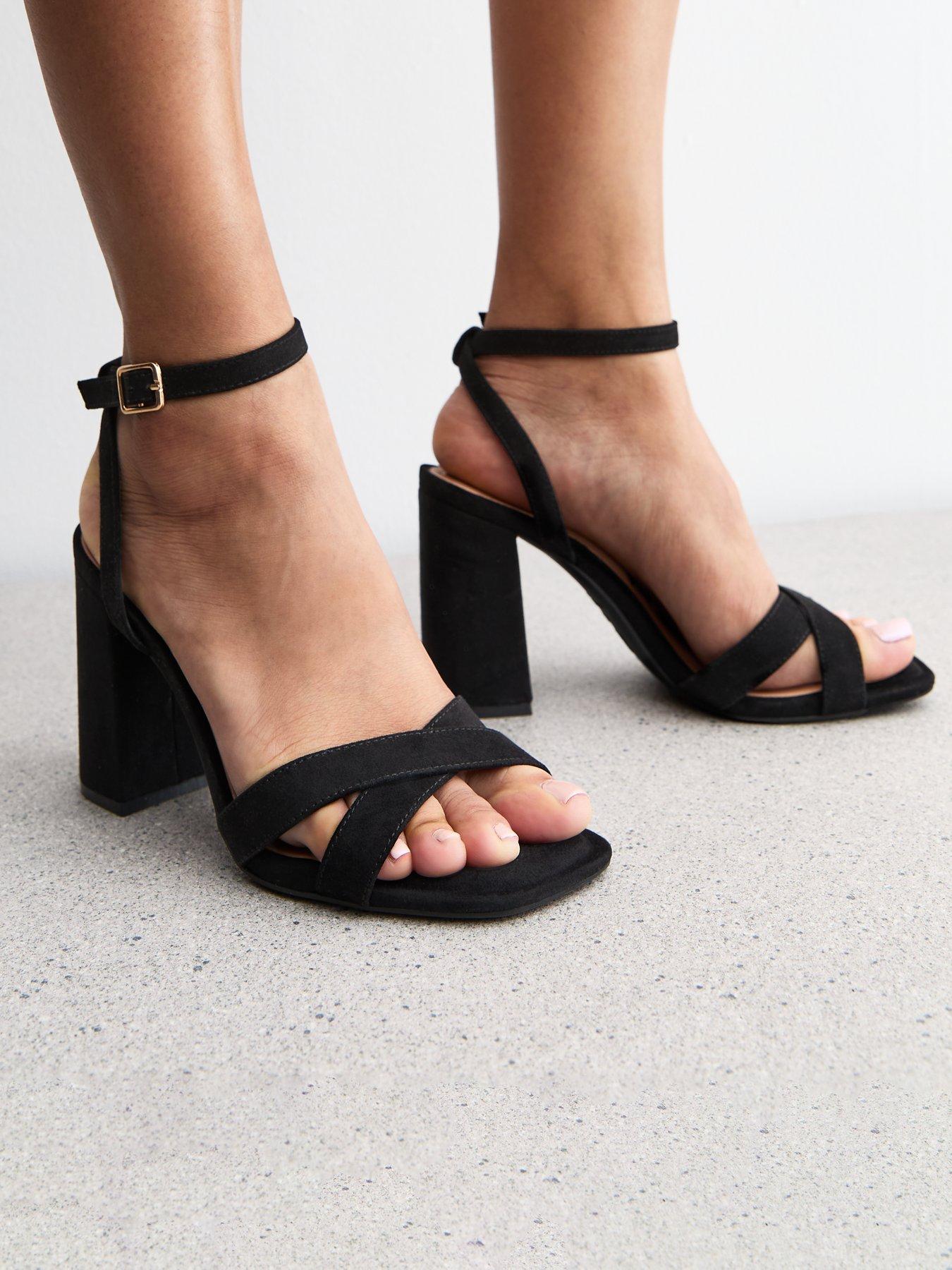 Image 5 of 6 of New Look Black Faux Suede Sandals
