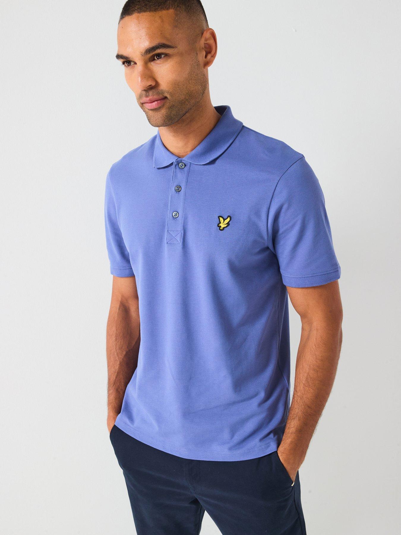 Image 1 of 6 of Lyle & Scott Plain Polo Shirt - Dark Blue