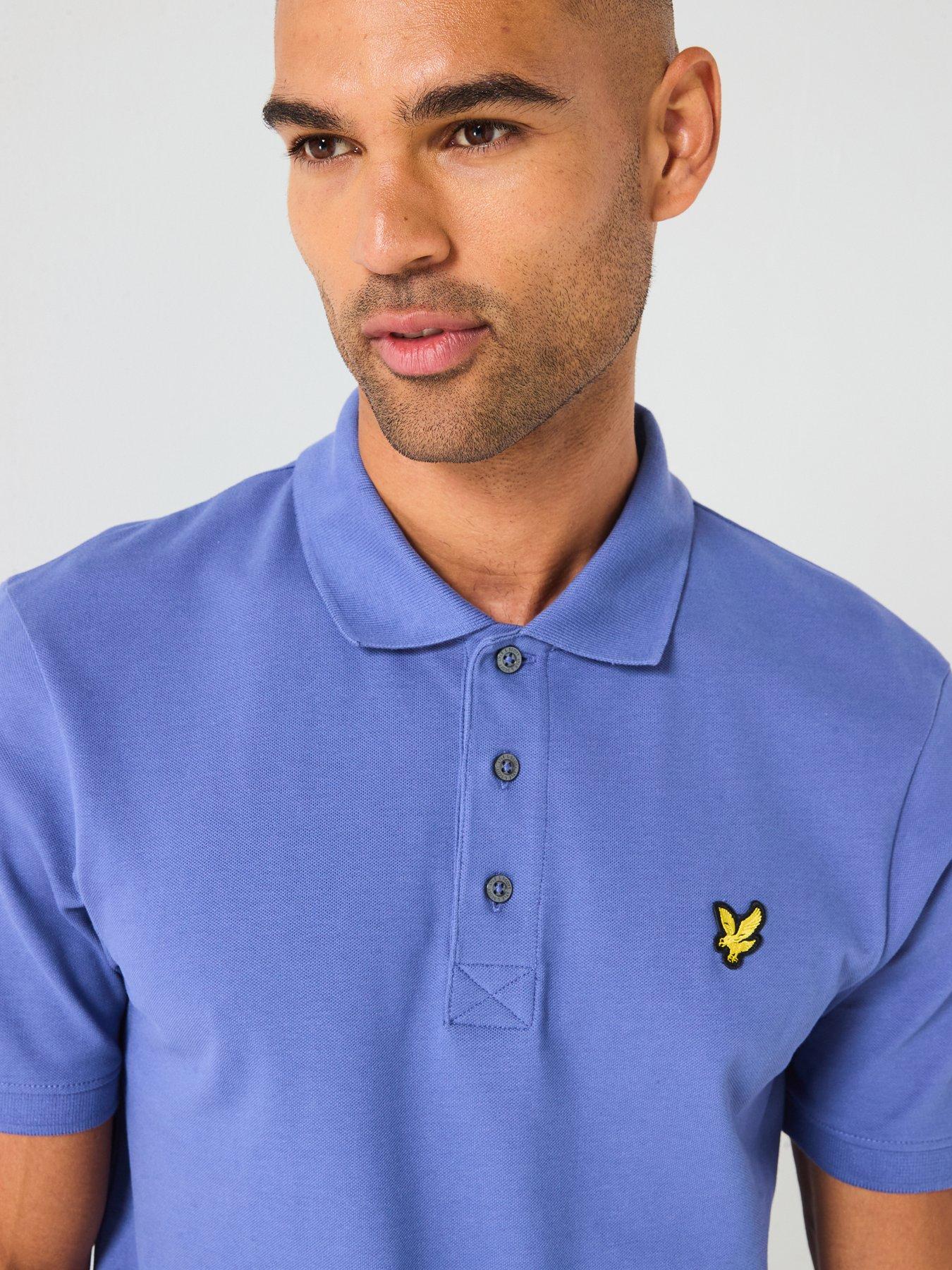 Image 4 of 6 of Lyle & Scott Plain Polo Shirt - Dark Blue