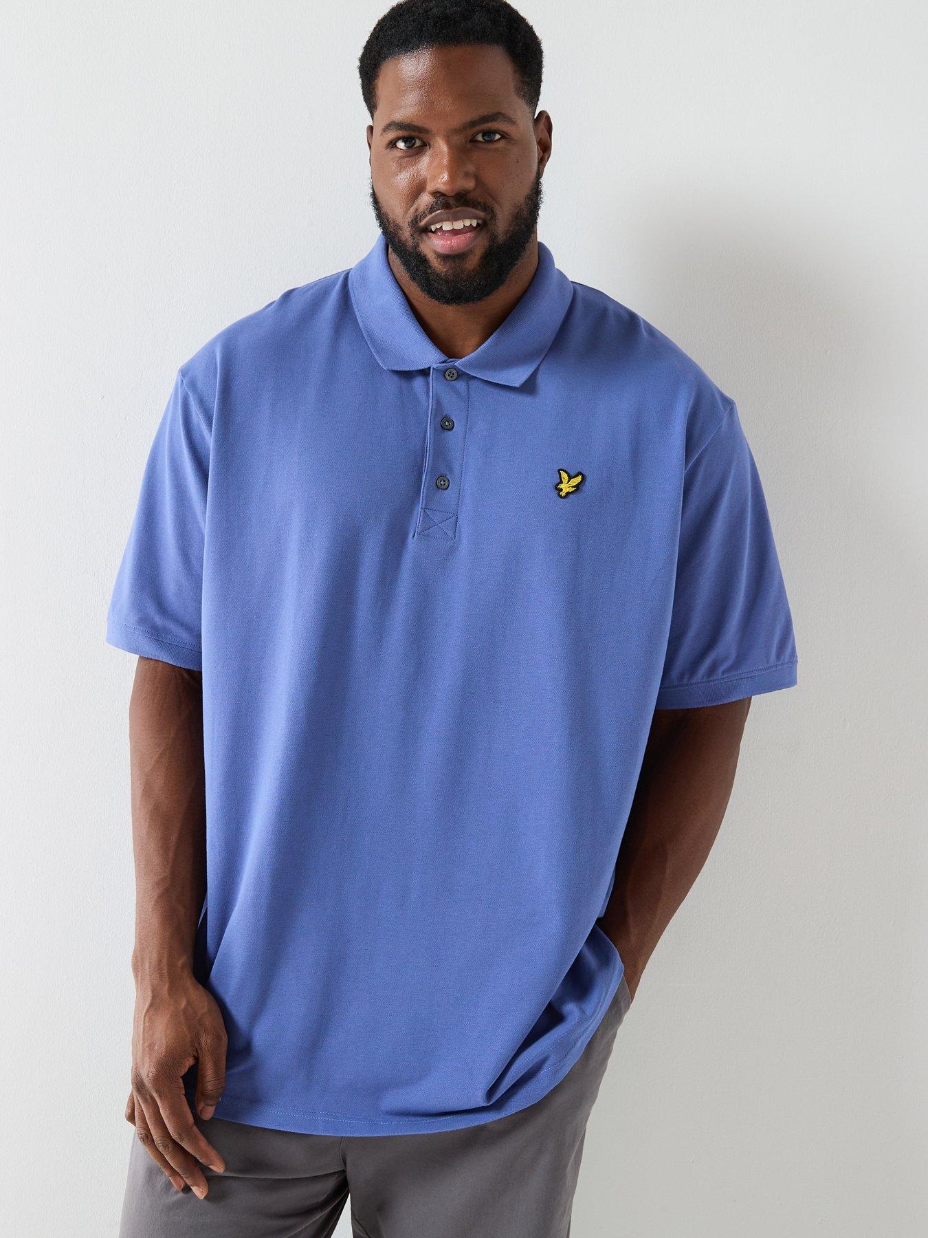Lyle & Scott Big And Tall Plain Polo Shirt - Blue
