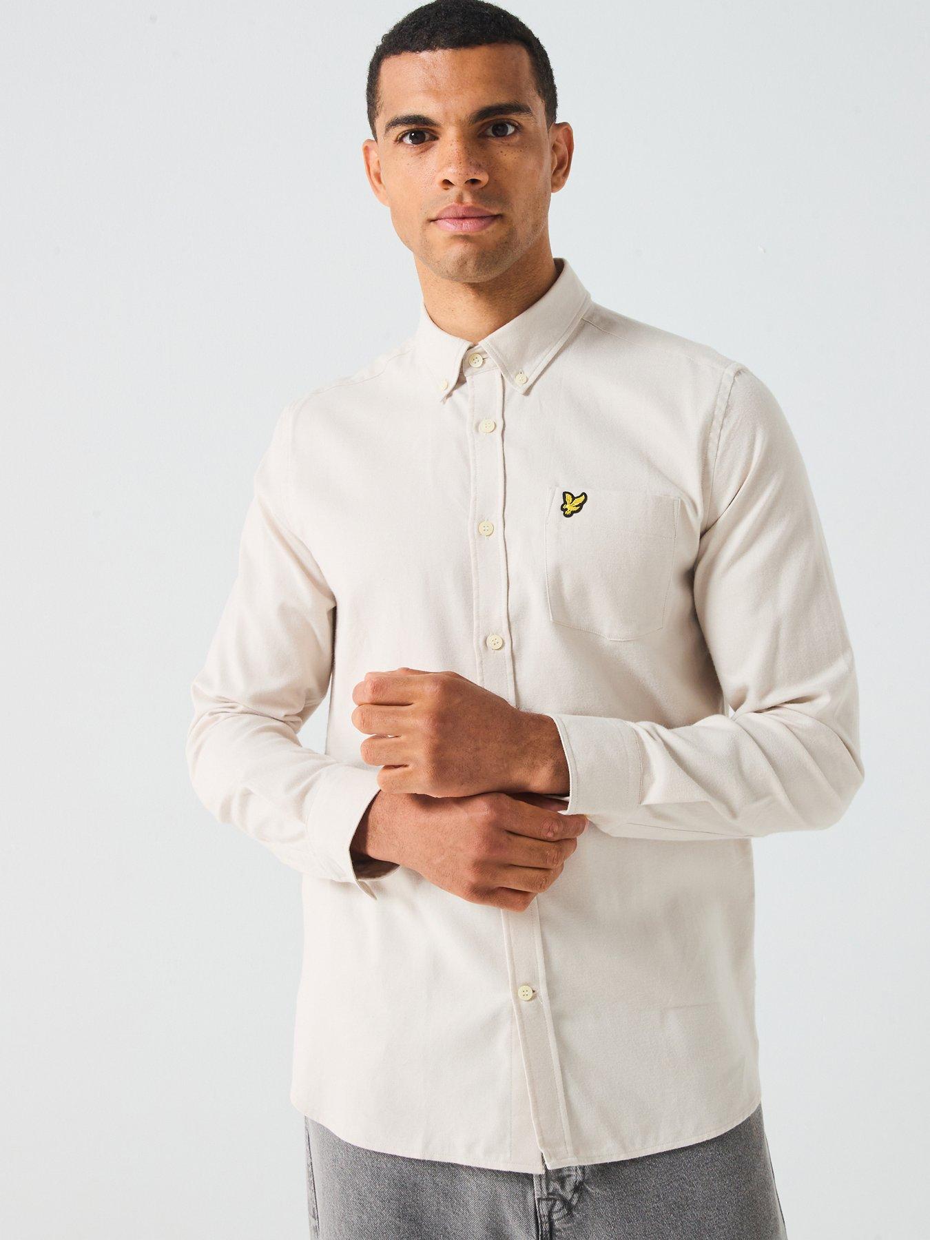 lyle-scott-plain-flannel-shirt-cream
