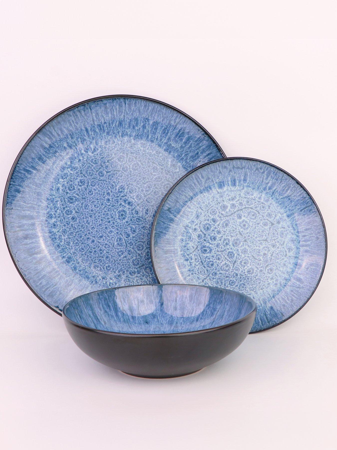 undefined 12pc Blue Reactive Glaze Coupe