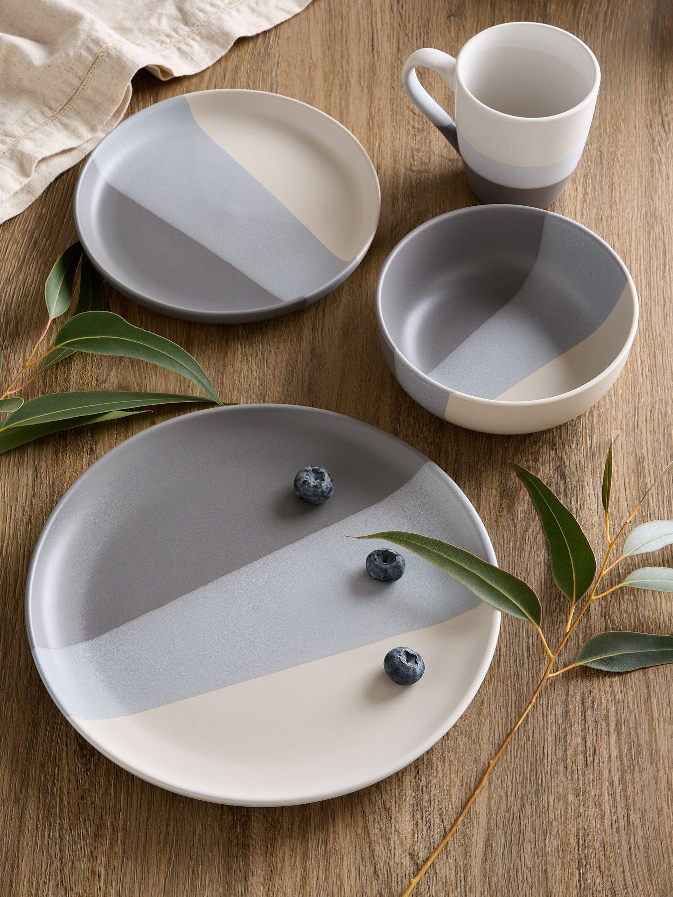 Image 1 of 5 of WATERSIDE 16pc 3tone Dipped Grey
