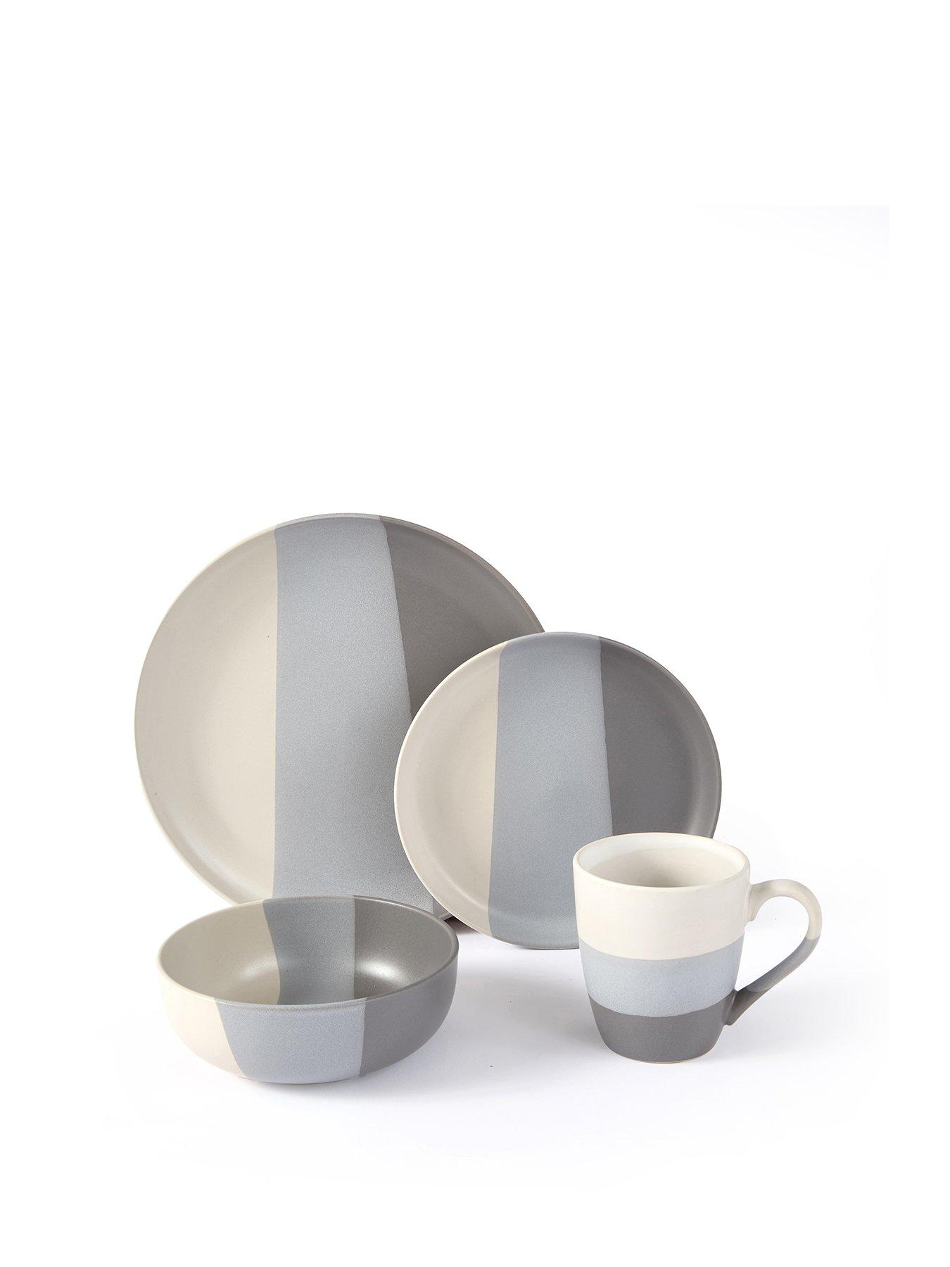 Image 2 of 5 of WATERSIDE 16pc 3tone Dipped Grey